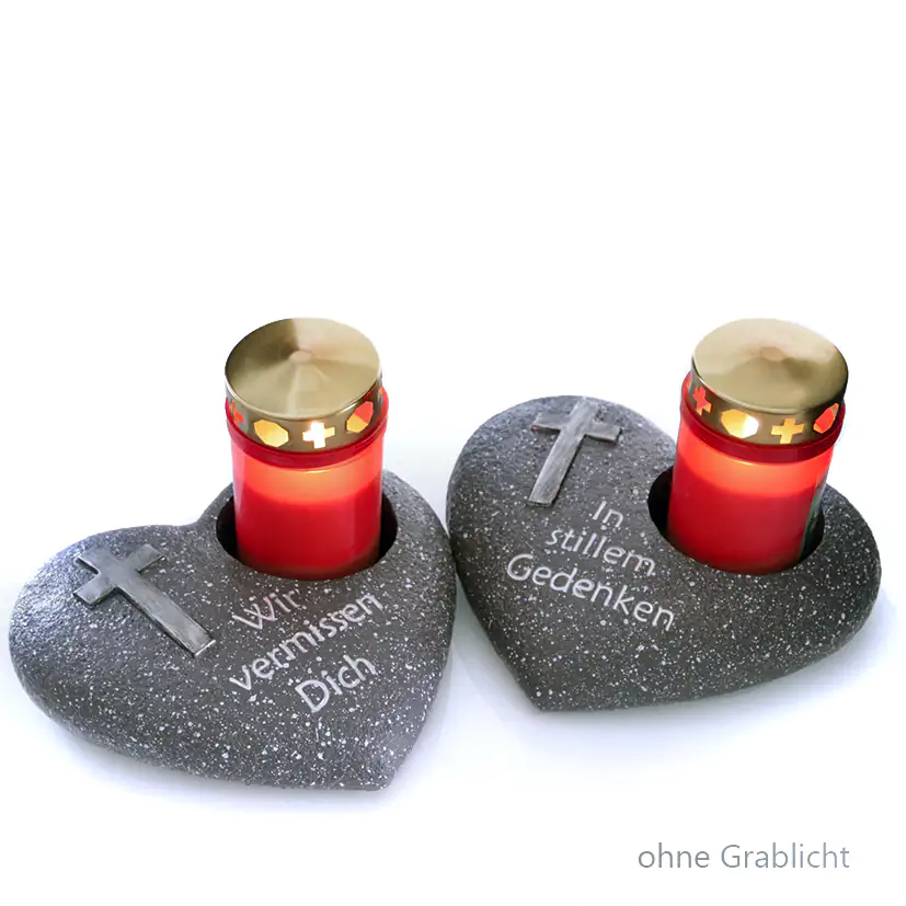 Dragimex Grablichthalter Herz mit Kreuz 19,5 x 17 x 5,5 cm Dragimex Grablichthalter Herz mit Kreuz 19,5 x 17 x 5,5 cm
