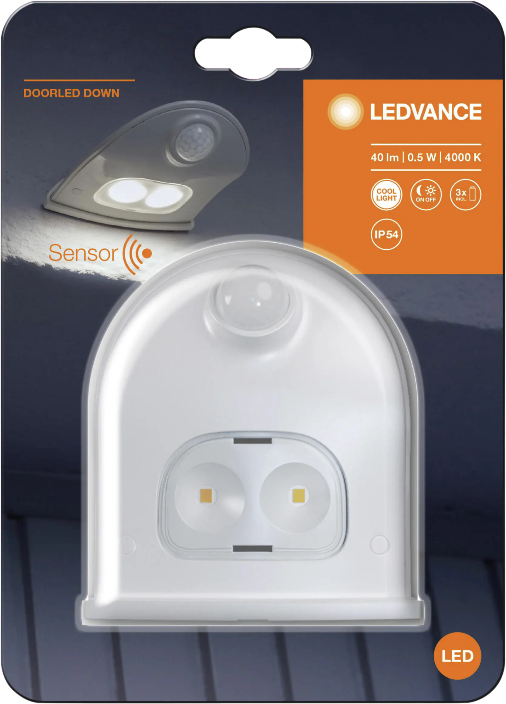 Ledvance LED Außen-Wandleuchte Down weiß mit Bewegungsmelder Ledvance LED Außen-Wandleuchte Down weiß mit Bewegungsmelder