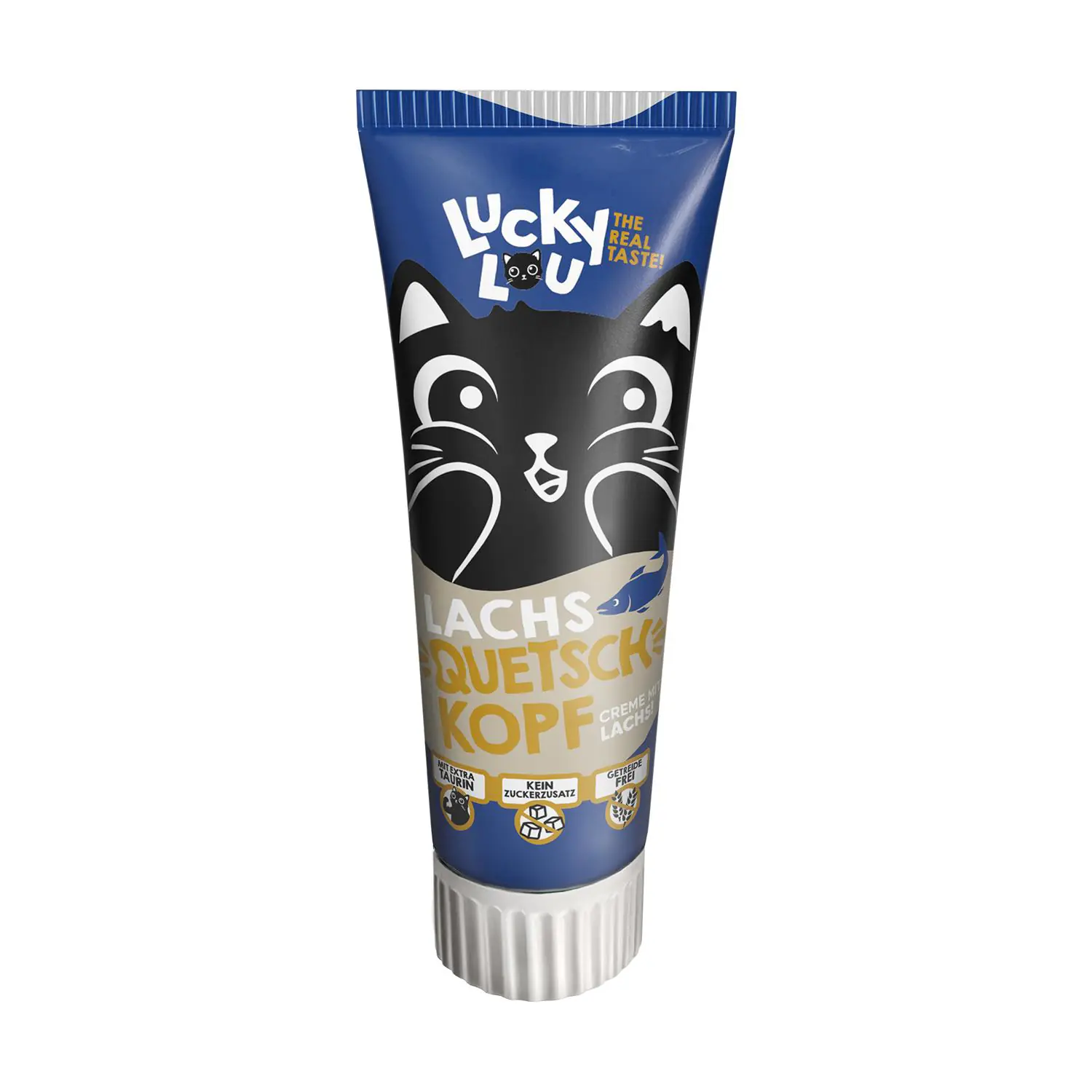 Lucky Lou Quetschkopf Katzensnack getreidefrei 75 g Lachs
