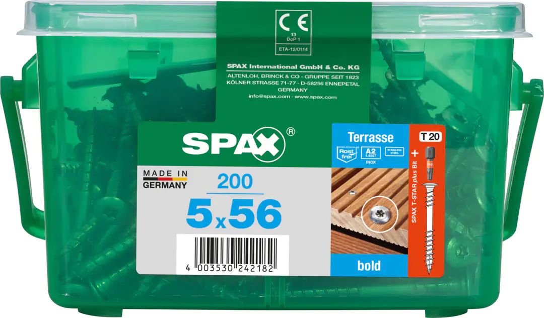 Spax Terrassenschrauben 5.0 x 56 mm TX 20 - 200 Stk.