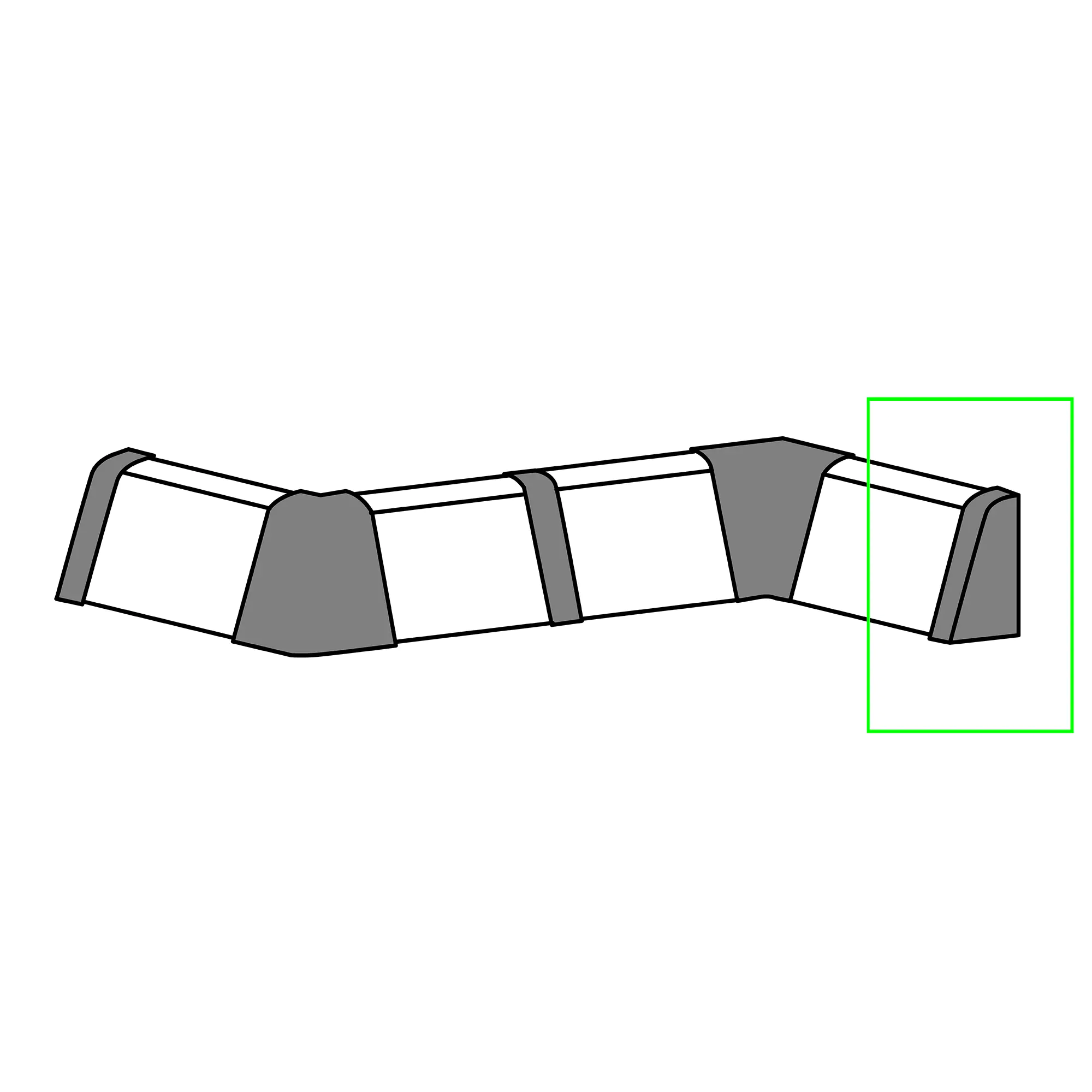 Neuhofer Endstück für Fußleiste nuss