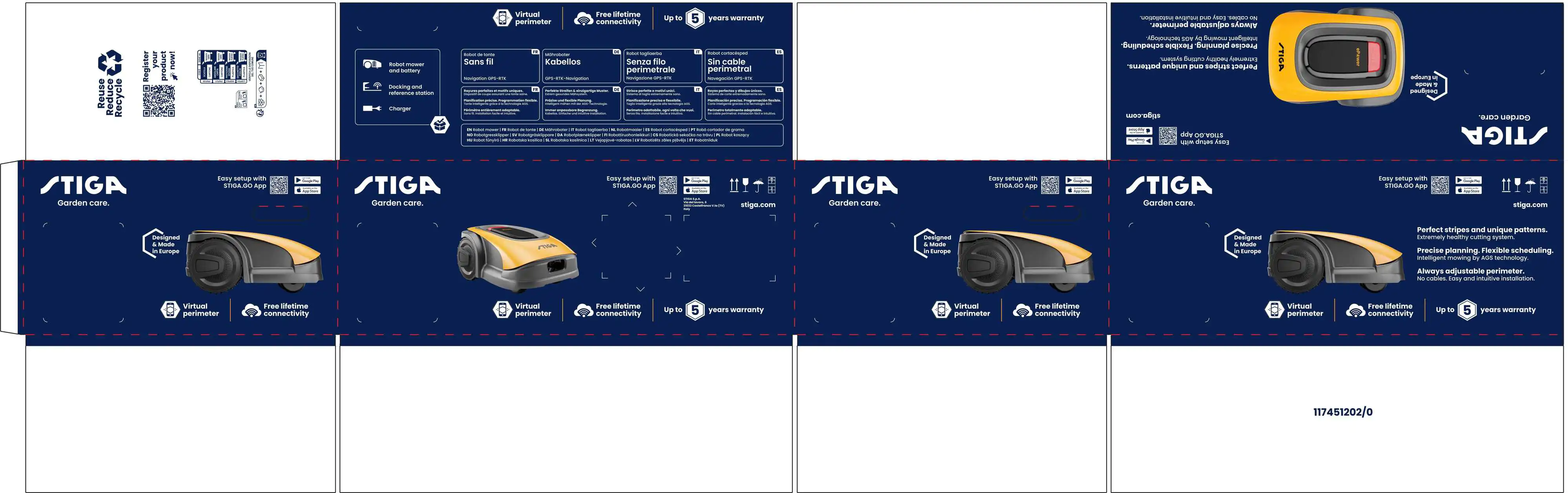 Stiga Mähroboter A 500 18 cm Schnittbreite Smart