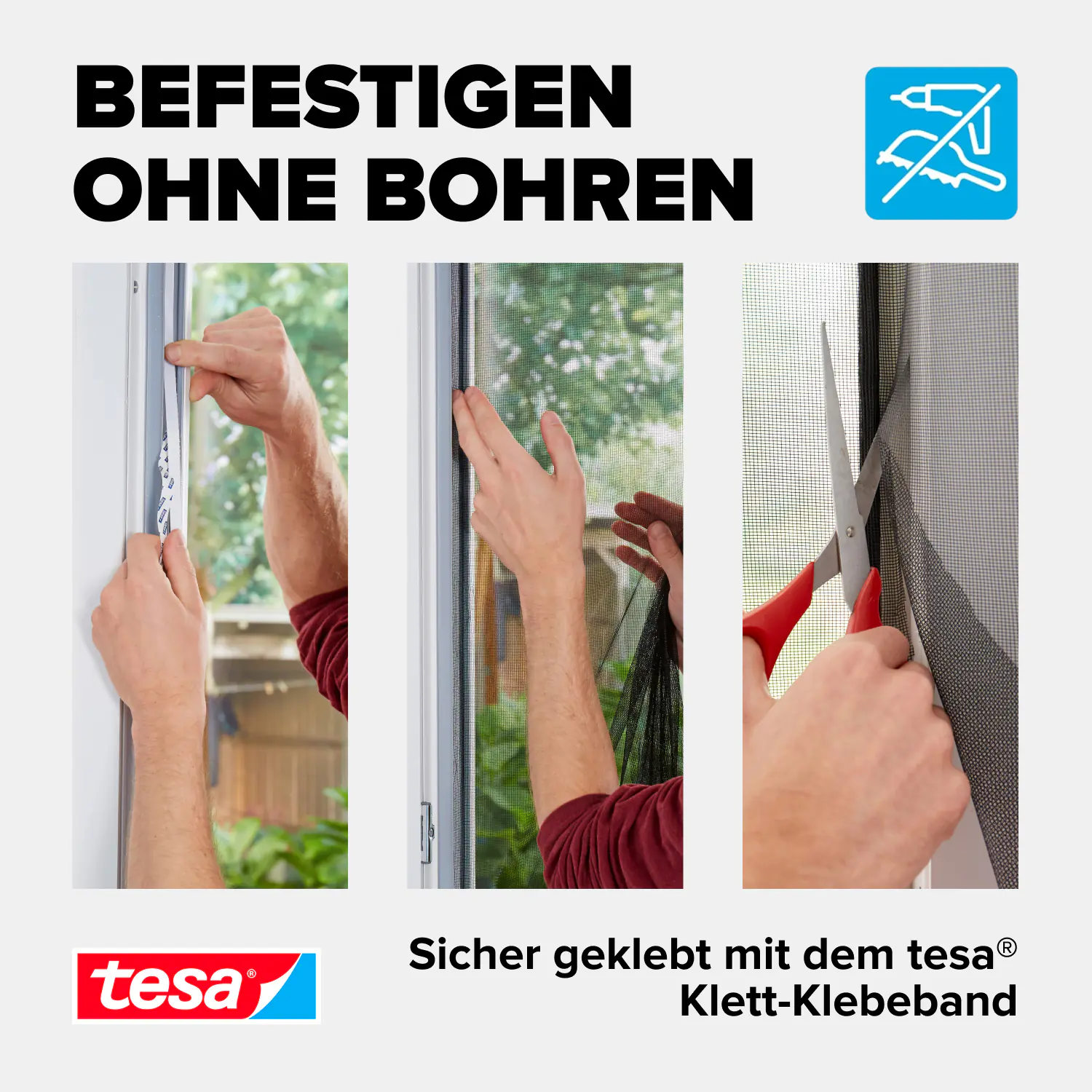 tesa Fliegengitter Tür 65 x 220 cm weiß kürzbar 2 Stück