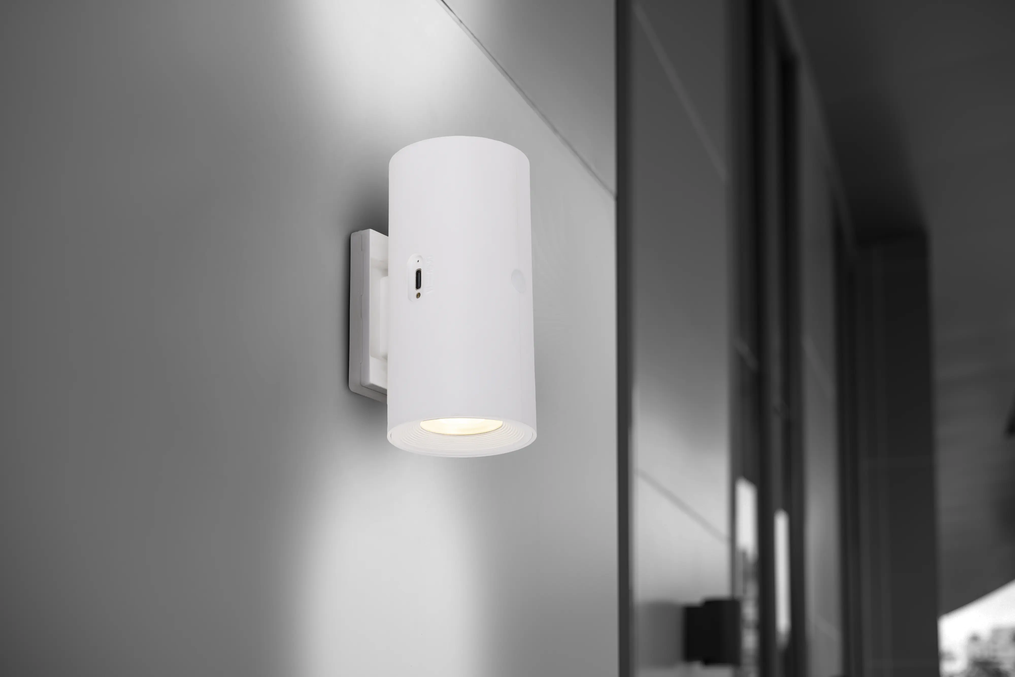 Light & More LED Akku-/Außenwandleuchte Bulk weiß 