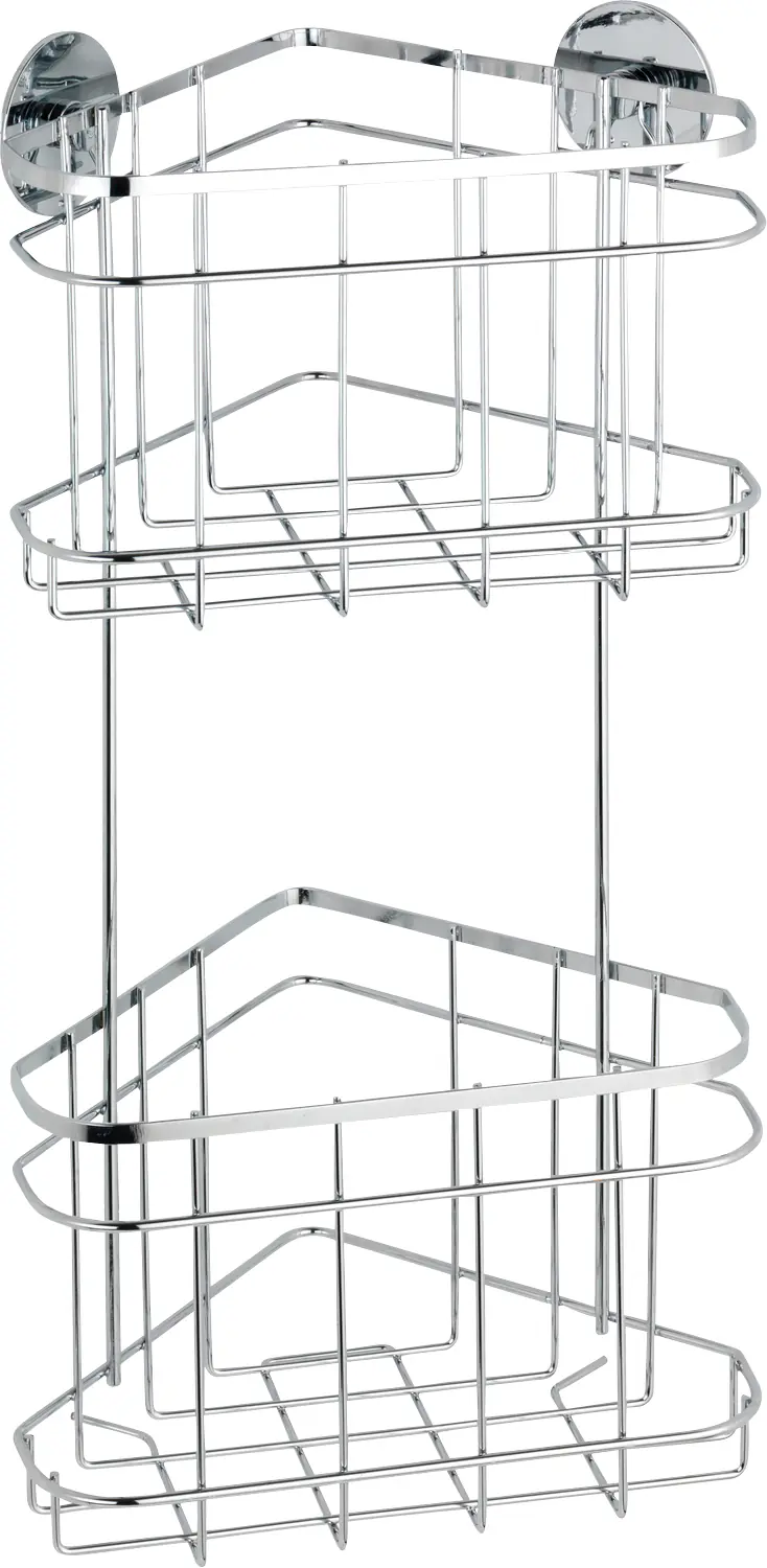 Wenko Eckablage Edelstahl, Turbo-Loc, 2 Etagen