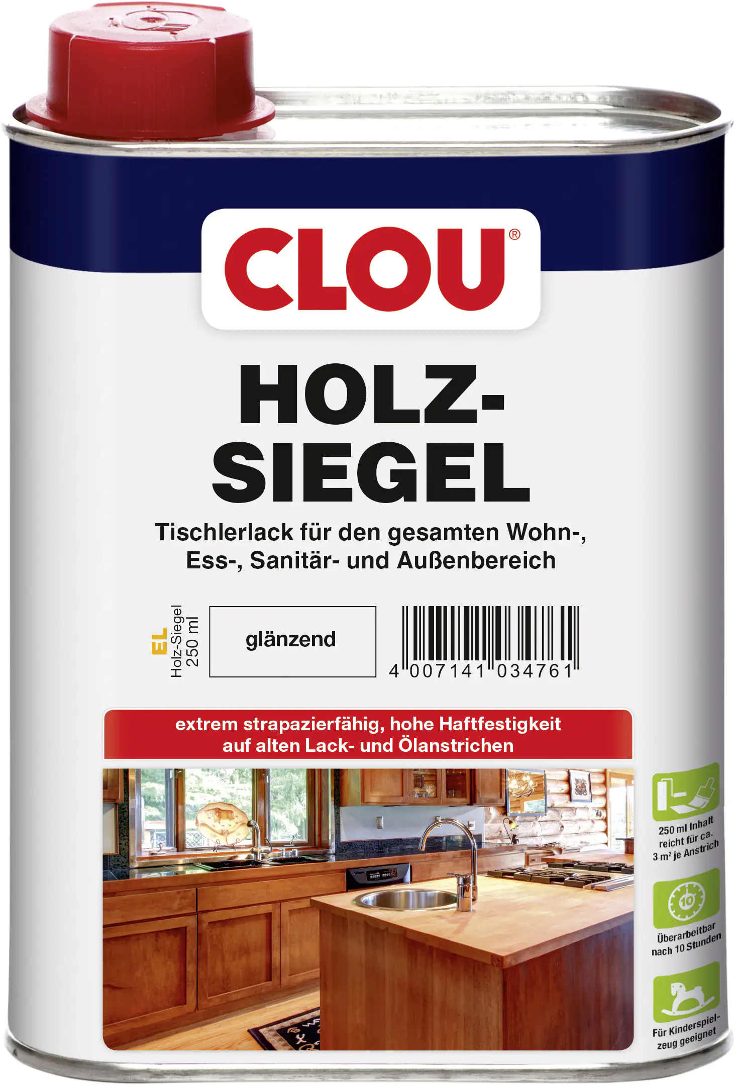 4007141034761 Clou Holz Siegel 250 ml glänzend