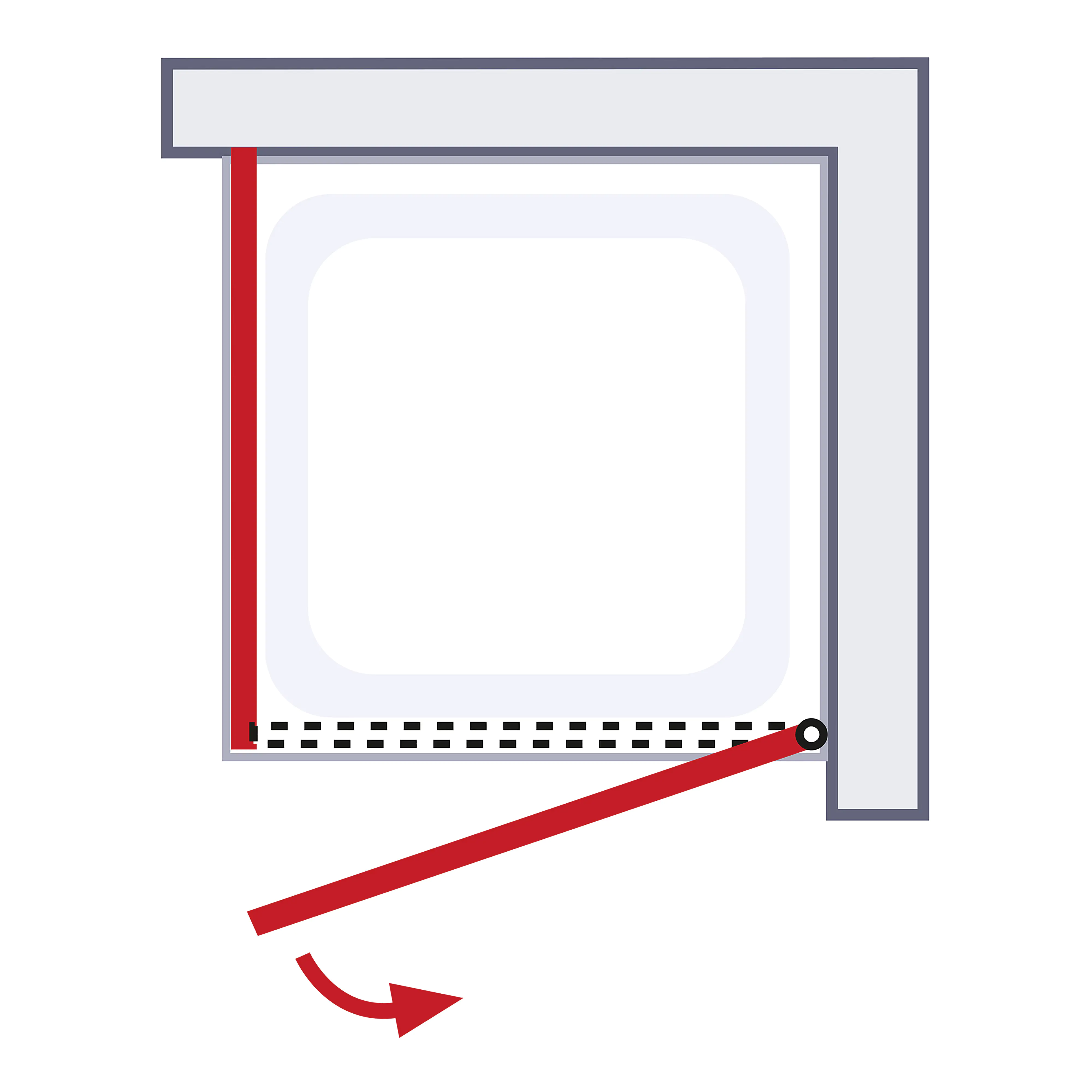 Schulte Drehtür Seitenwand 80 x 80 x 200 cm Toura