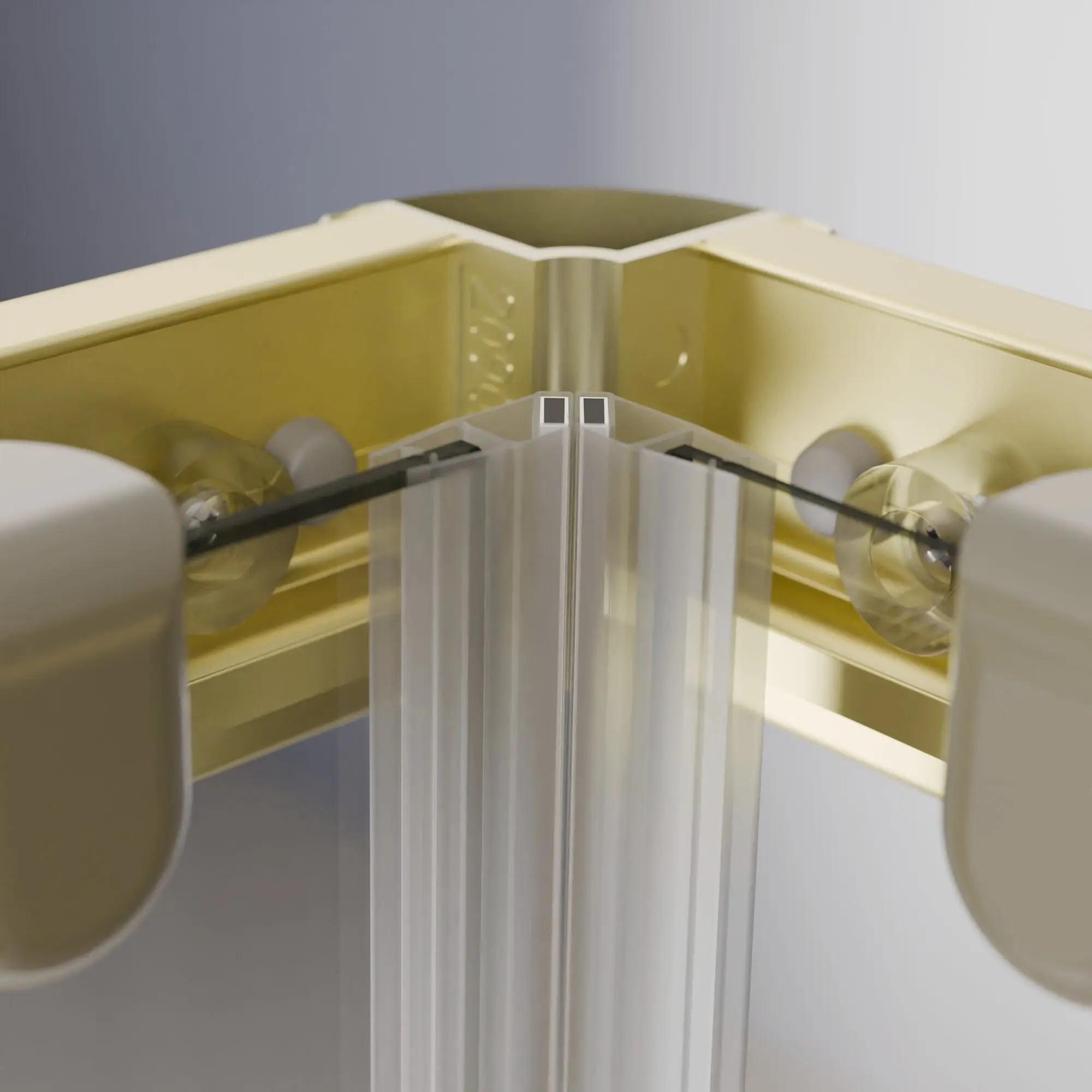 Schulte Eckdusche mit Schiebetüren Sunny 90 x 180 cm Goldoptik Klar hell