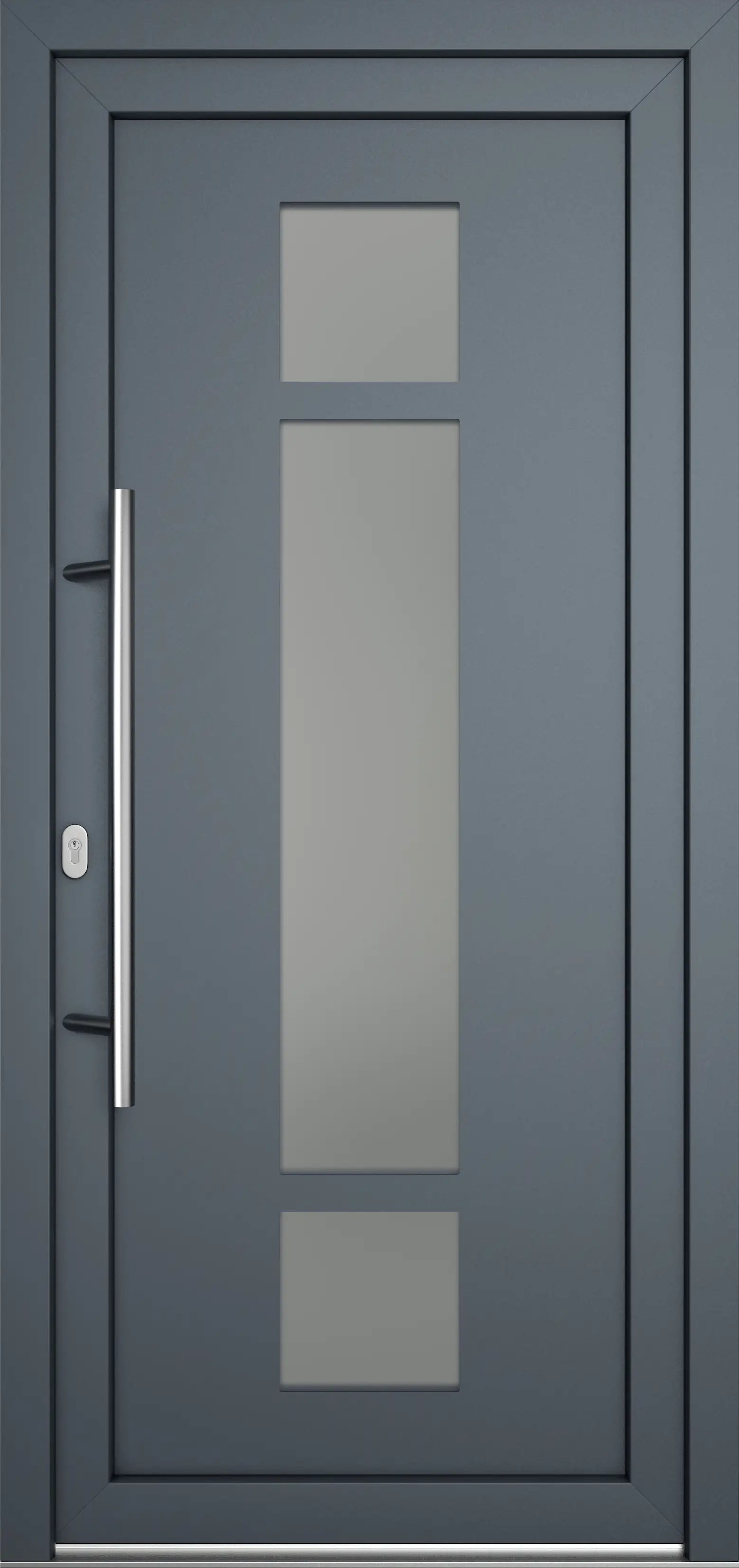 Meeth Haustür Optimal Pro PVC Modell 102 88 x 200 cm DIN Links weiß/titan Meeth Haustür Optimal Pro PVC Modell 102 88 x 200 cm DIN Links weiß/titan