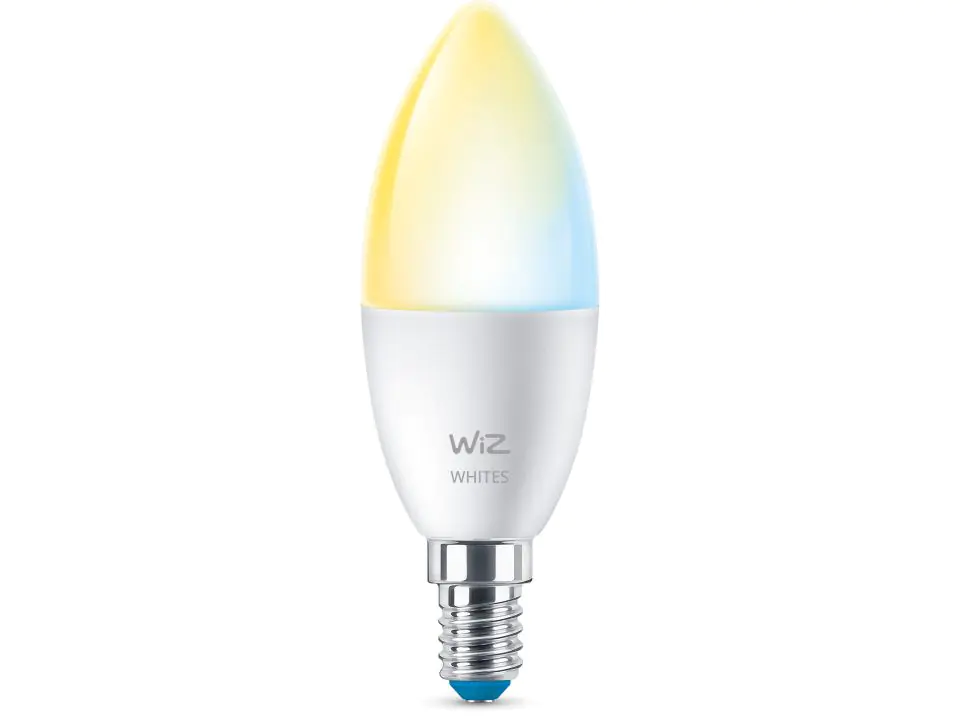 WIZ LED-Leuchtmittel Kerzenform C37 E14 4,9W warmweiß bis kaltweiß smart 
