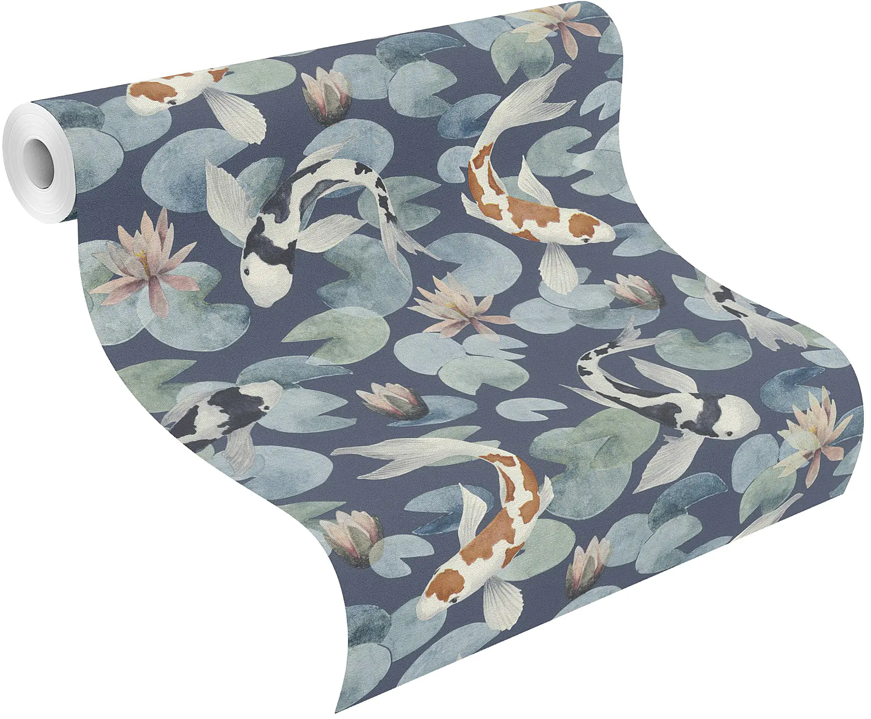 Rasch Vliestapete 409444 Kimono koifische blau, 10,05 x 0,53 m Rasch Vliestapete 409444 Kimono koifische blau, 10,05 x 0,53 m