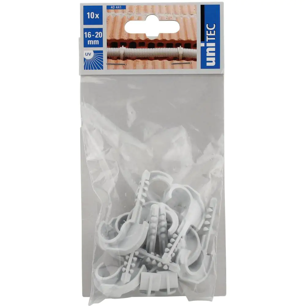 Einzelsteckschelle 16-20 mm grau 10x