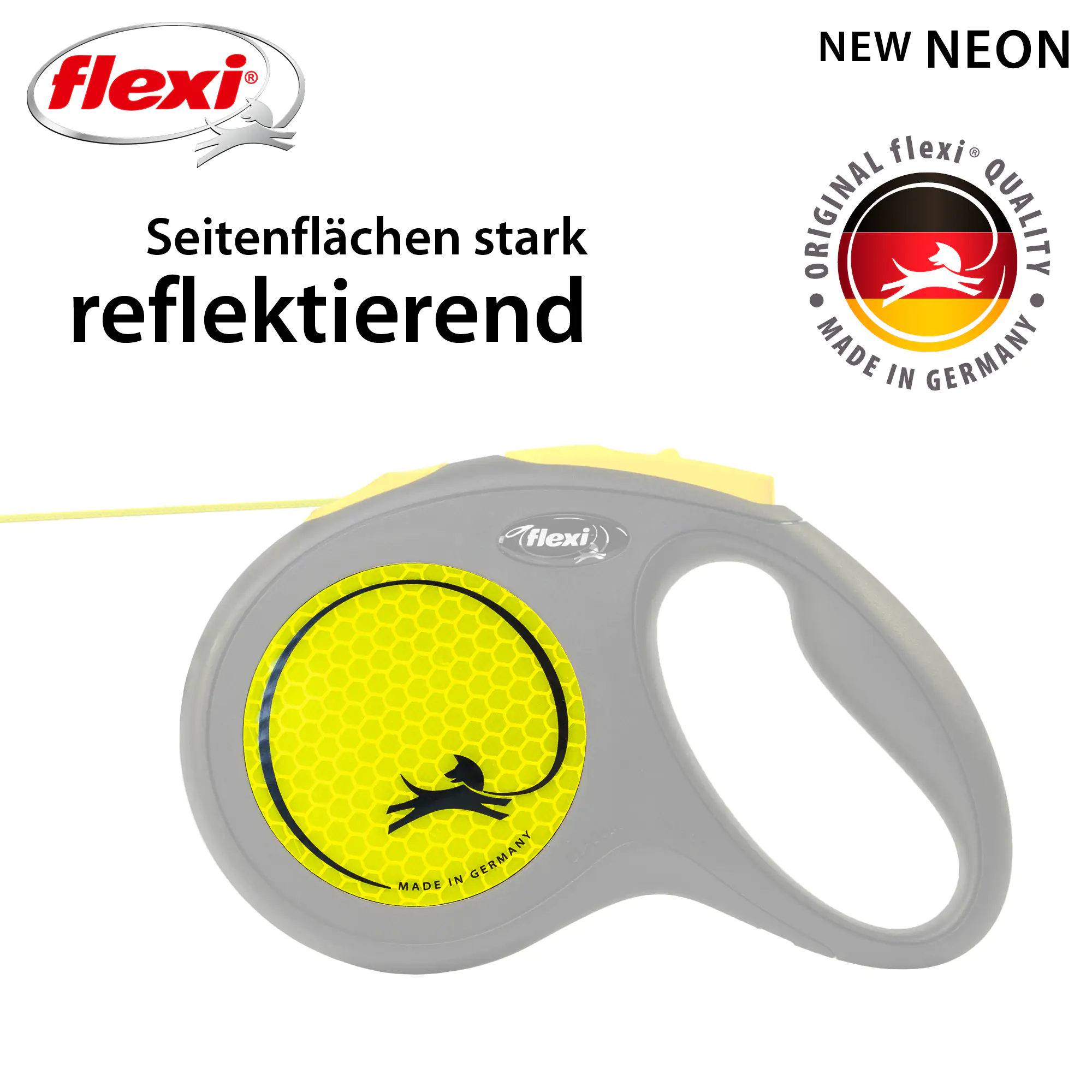 Flexi Hundeleine New Classic M neongelb, Seil Flexi Hundeleine New Classic M neongelb, Seil