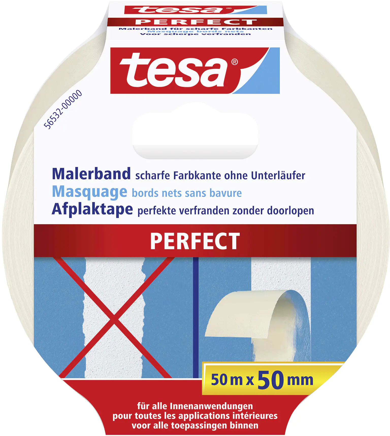 tesa Malerband Perfect 50 m x 50 mm, beige tesa Malerband Perfect 50 m x 50 mm, beige