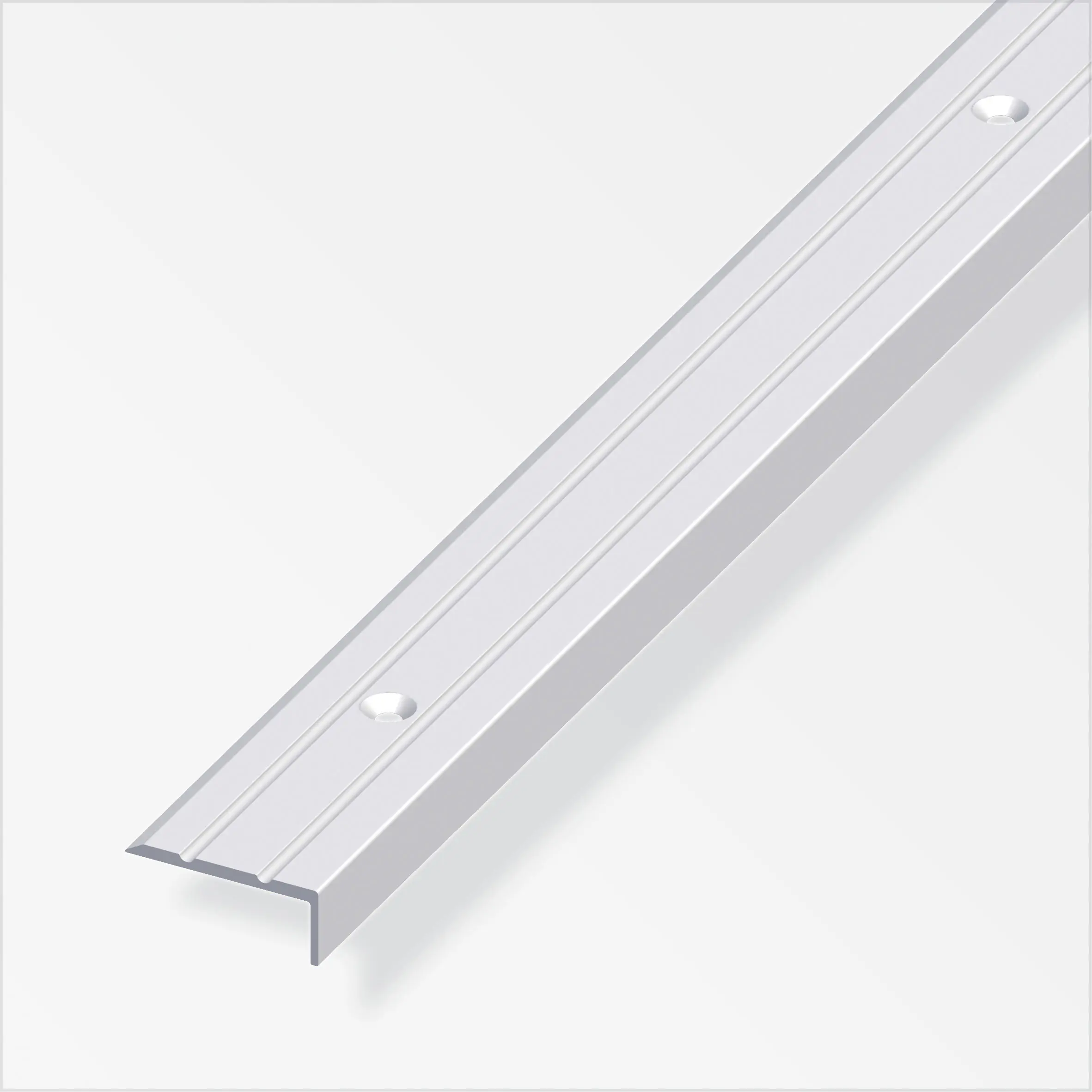alfer Abschlussprofil 1 m, 25 x 10 mm Aluminium eloxiert silber