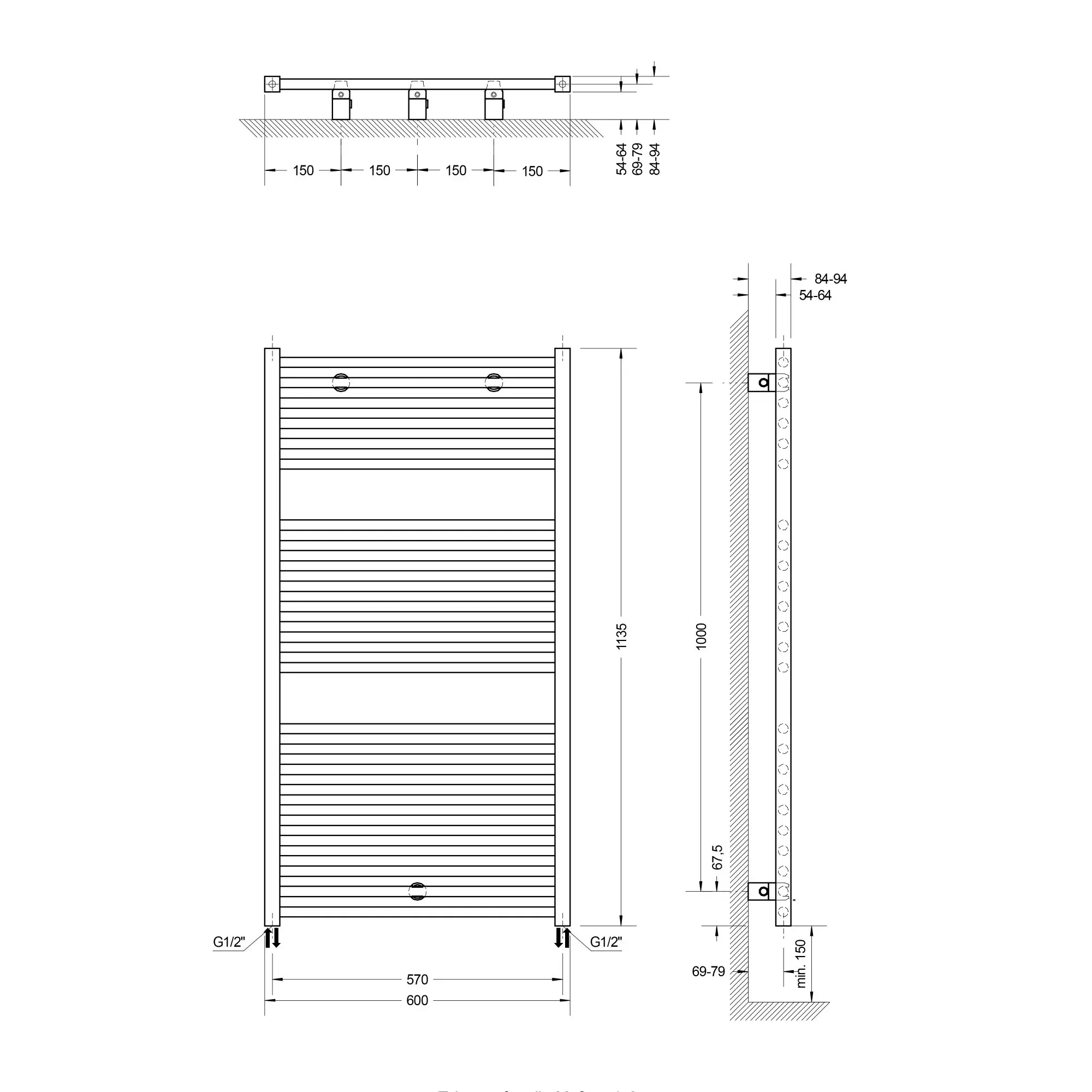 Schulte Design-Heizkörper Turbo 113,5 x 60 cm alpinweiß 600 W