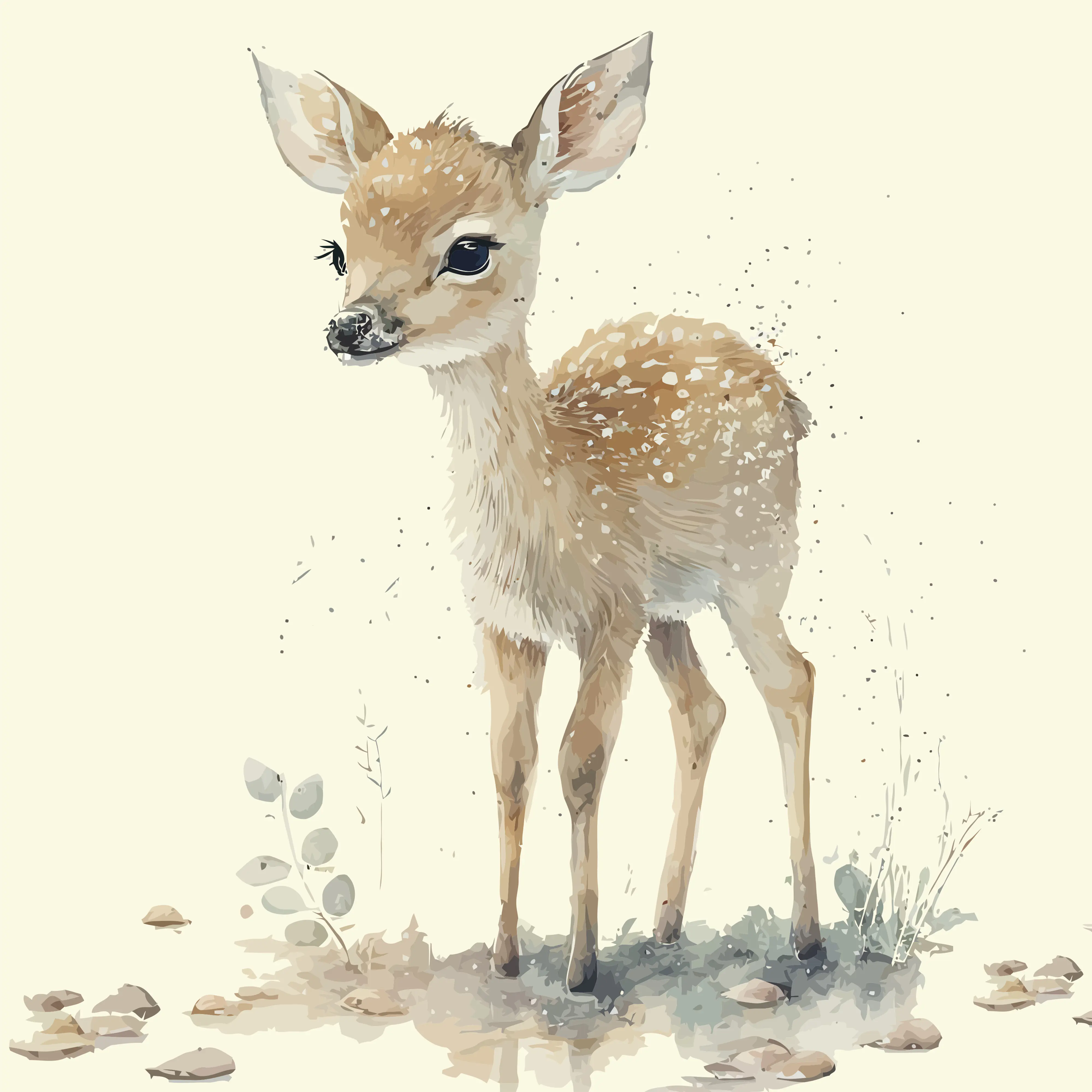 Keilrahmenbild kleines Reh 30 x 30 cm