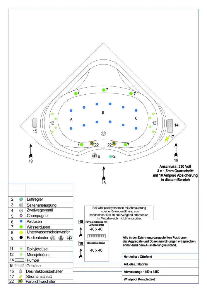 Ottofond Whirlpool-Komplettset Madras 145 cm, weiß Ottofond Whirlpool-Komplettset Madras 145 cm, weiß