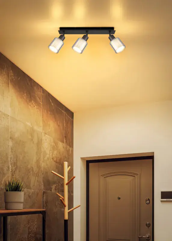 Globo Strahler Villegas 41 x 18,6 cm L x H schwarz-chrom