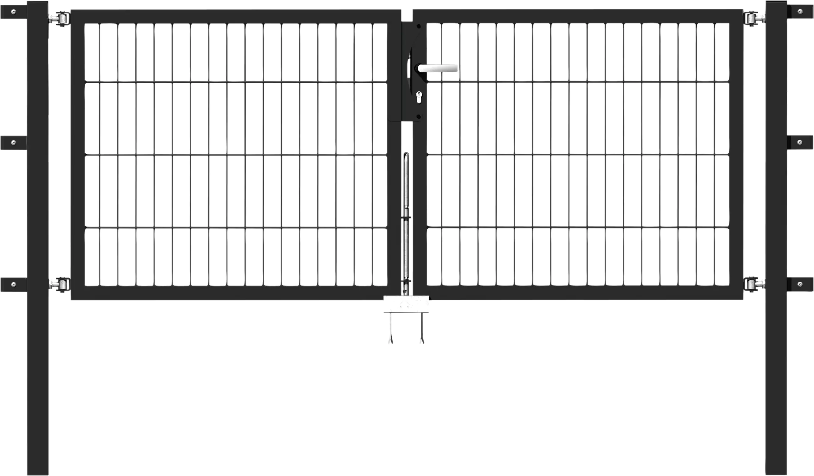 Alberts Stabgitter Doppeltor Flexo 200 x 80 cm 6/5/6 anthrazit zE