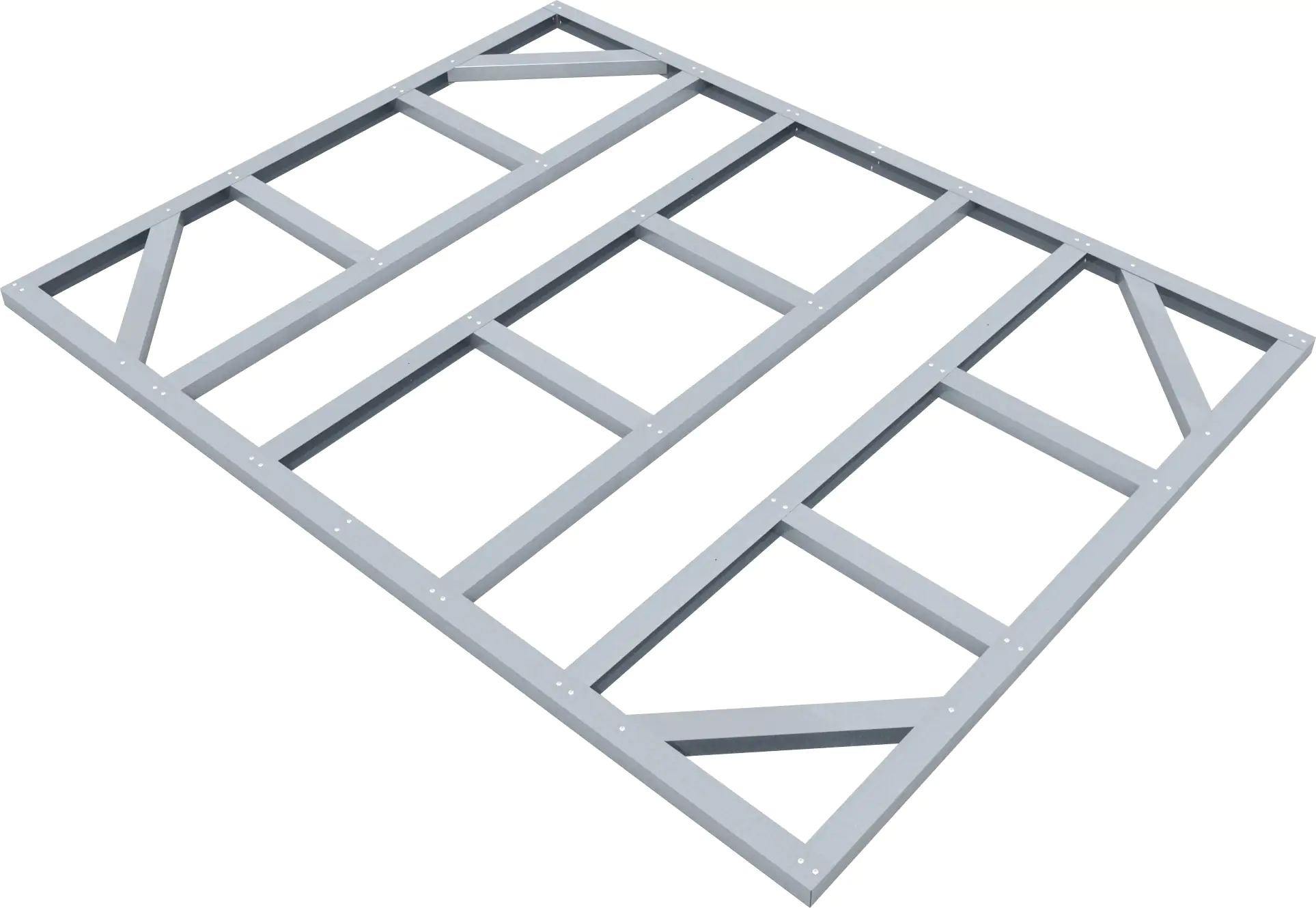 Globel Fundamentbodenrahmen 8 x 6 zu Gerätehaus Dream 86 und Tower 86