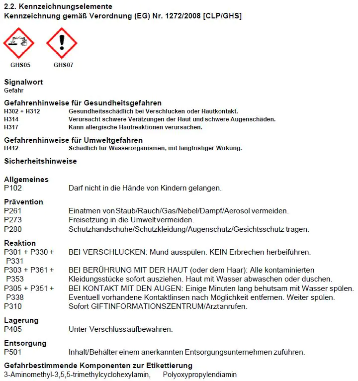 4031396154592_9 Gießharz 20 Epoxid A+B 0,5 kg MV 100:35 Gew, TZ 2 h, VH 20 mm