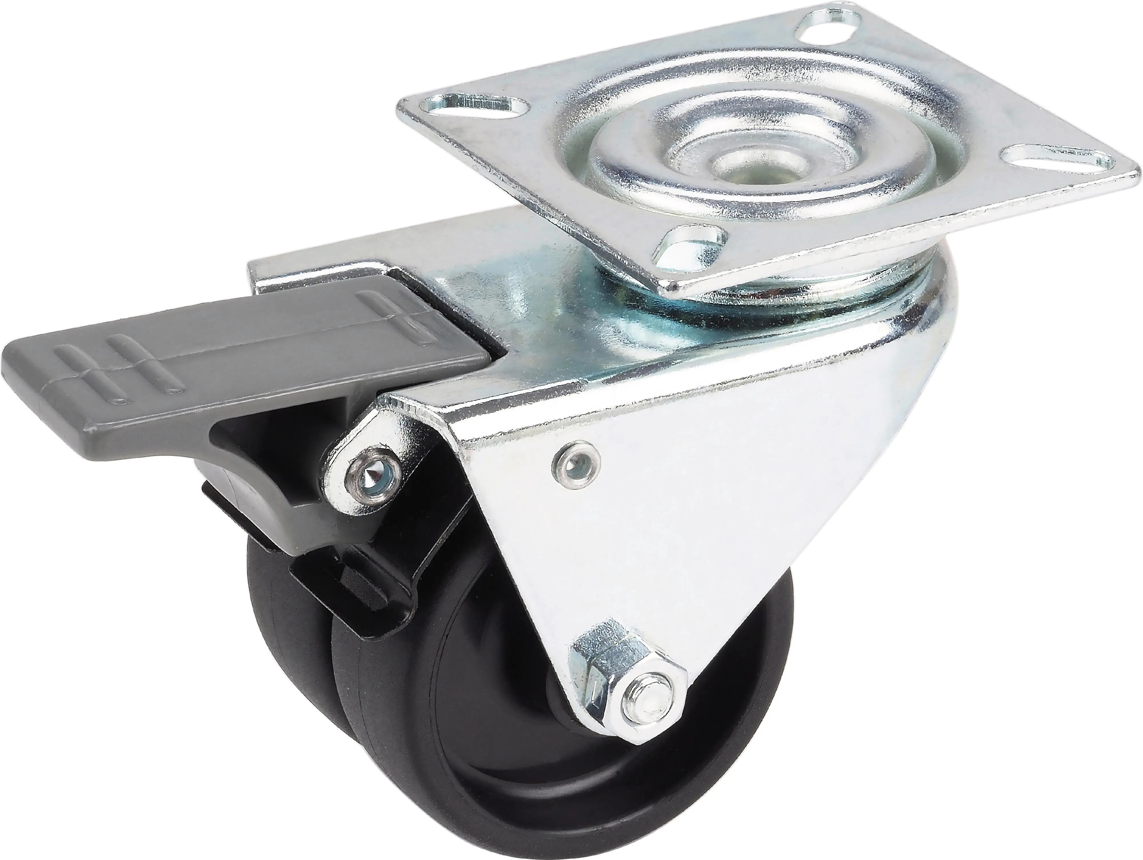 Doppel-Lenkrolle für Apparate 50 x 19 mm Tragkr. 80 kg