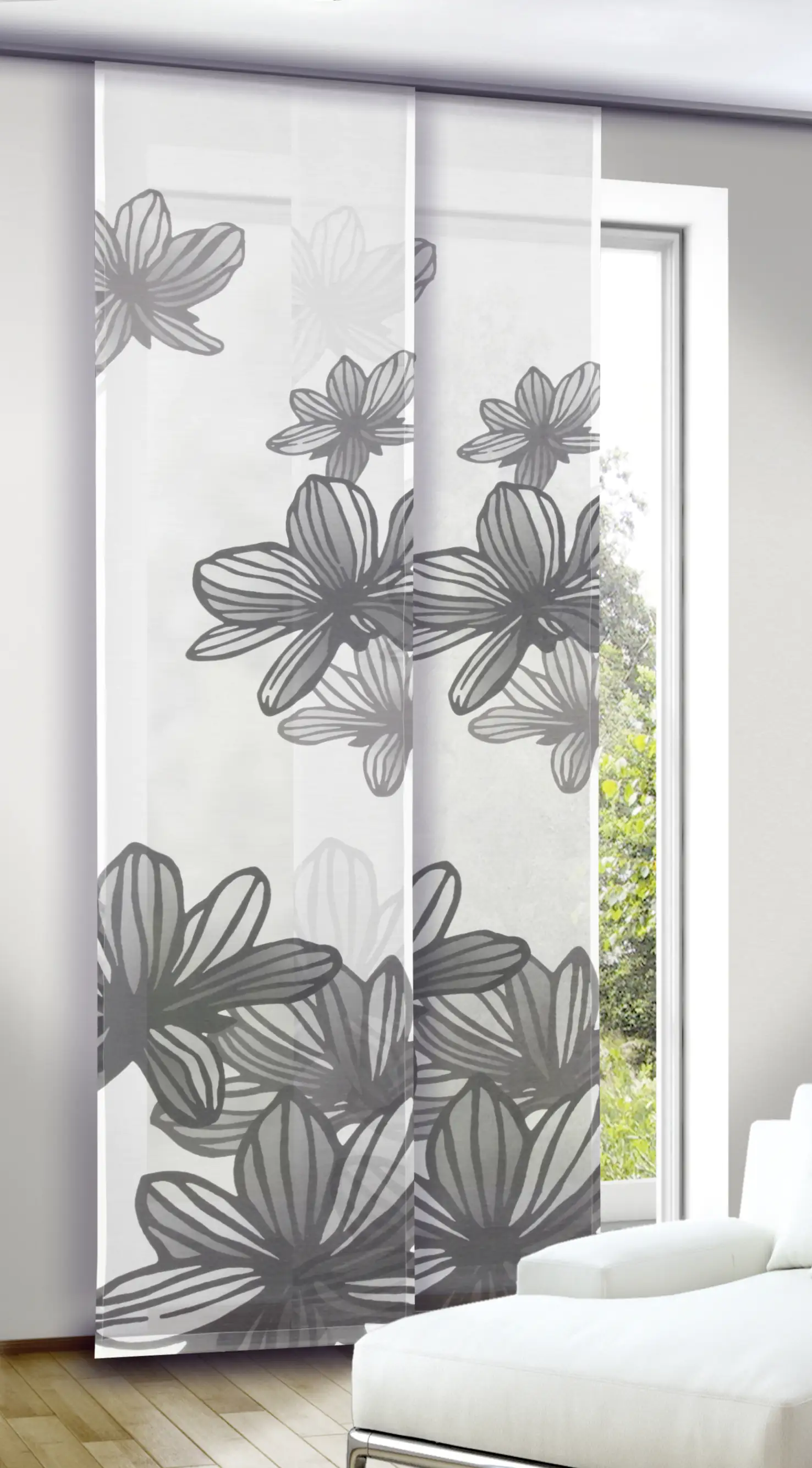 Neusser Collection Flächenvorhang grau, 245 x 60 cm Neusser Collection Flächenvorhang grau, 245 x 60 cm