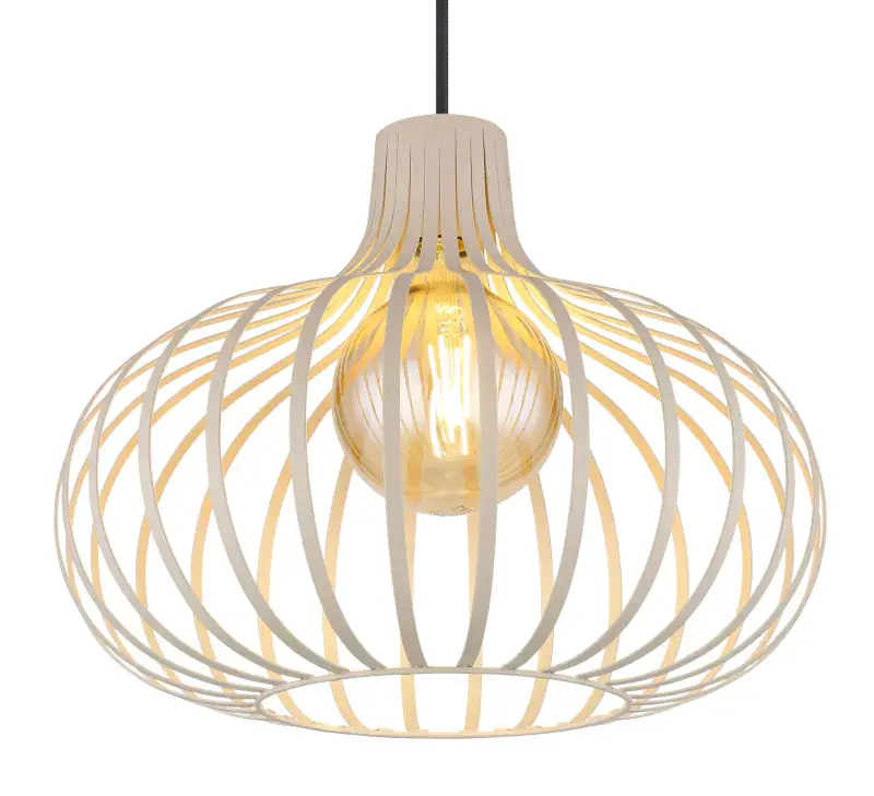 Globo Hängeleuchte Mateo 40 x 150 cm (Ø x H) cremefarben matt