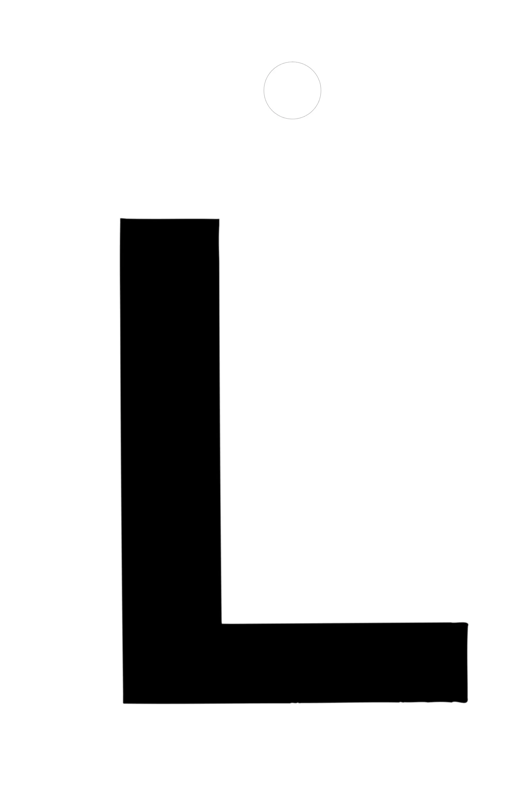 Conmetall Aufkleber Buchstabe L PVC 3,5 x 3,5 cm schwarz 