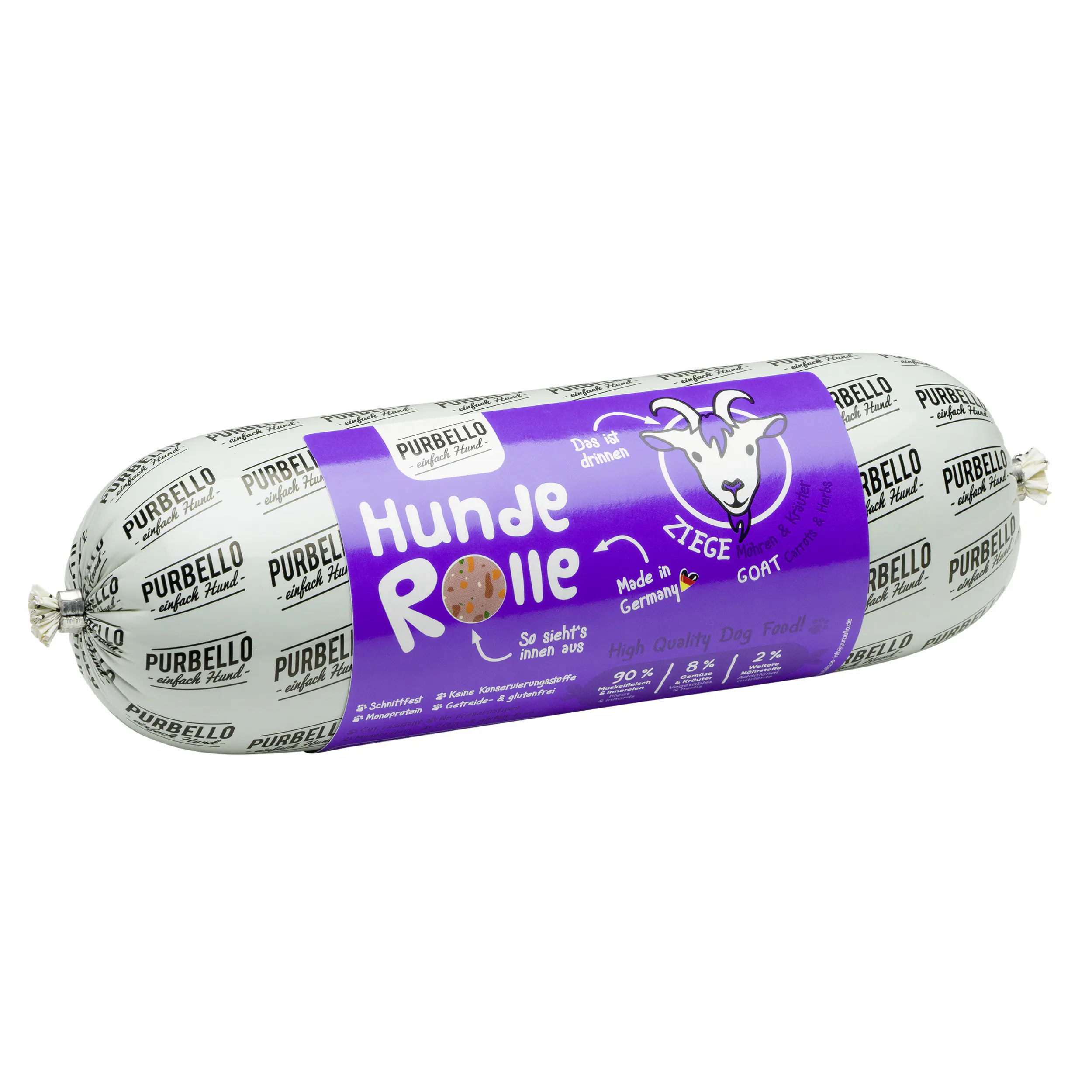 Purbello Hundefutter Rolle Adult getreidefrei 800 g Ziege