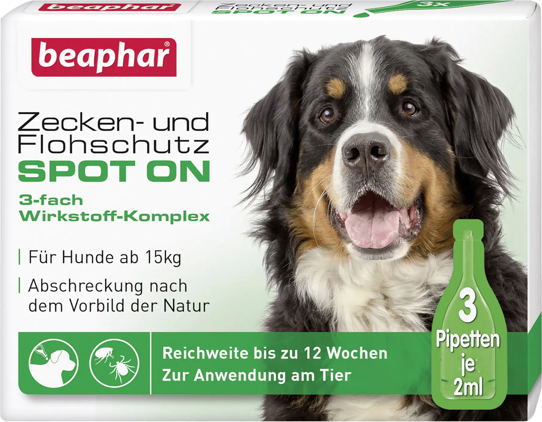 Beaphar Zecken- und Flohschutz SPOT-ON 3 x 2 ml für große Hunde ab 15 kg Beaphar Zecken- und Flohschutz SPOT-ON 3 x 2 ml für große Hunde ab 15 kg