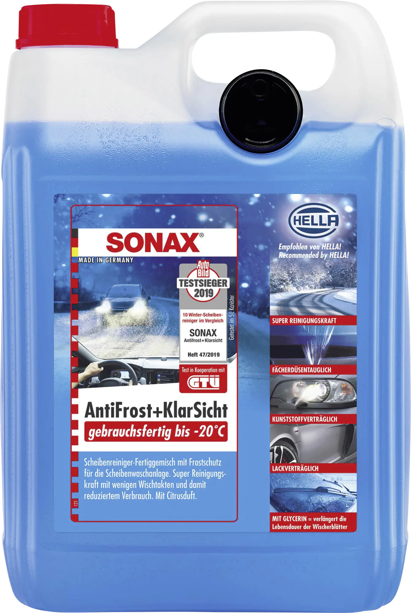Sonax Scheibenreiniger Antifrost + Klarsicht bis -20°C gebrauchsfertig 5L Sonax Scheibenreiniger Antifrost + Klarsicht bis -20°C gebrauchsfertig 5L