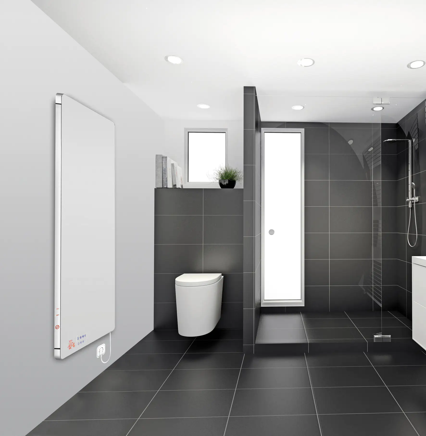 Jollytherm Infrarotheizkörper Weiß 500 Watt, 120x45 cm, Touchdisplay