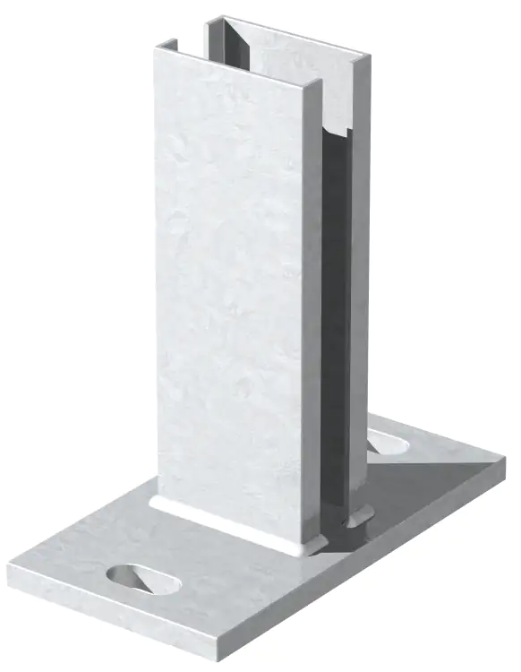 Alberts Pfostenträger für Zaunpfosten 60 x 40 mm zA feuerverzinkt