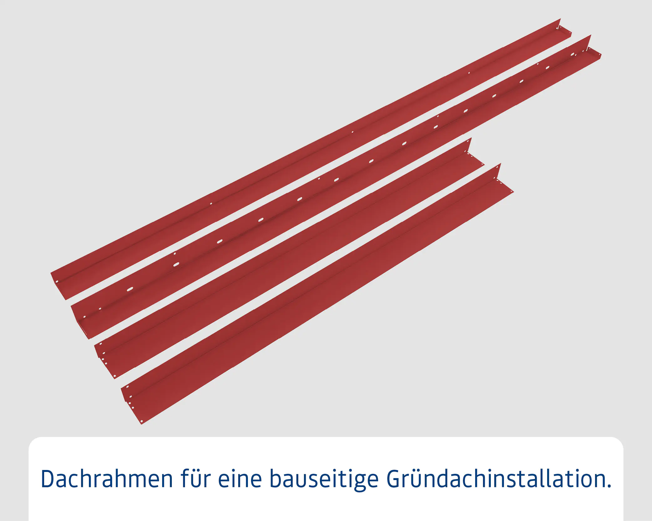 EcoStar Dachrahmen für Gründach Pultdach Typ 1 rot EcoStar Dachrahmen für Gründach Pultdach Typ 1 rot