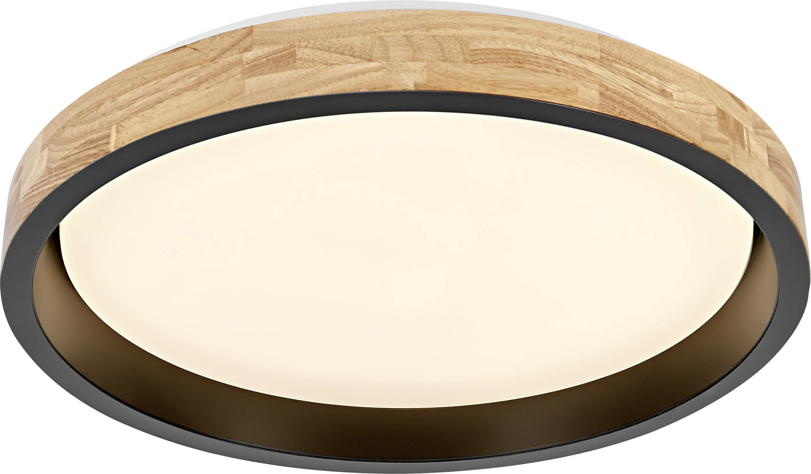 Osram LED-Deckenleuchte Orbis Mariano Ø51 cm 36 W Holzdekor schwarz dimmbar