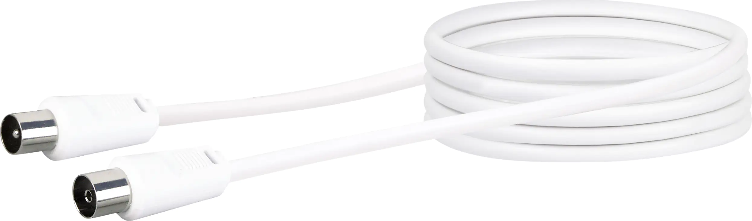 Schwaiger Antennen Anschlusskabel KVK230 052 (75dB) weiß, 3,0m, 1x IEC Stecker / 1x IEC Buchse
