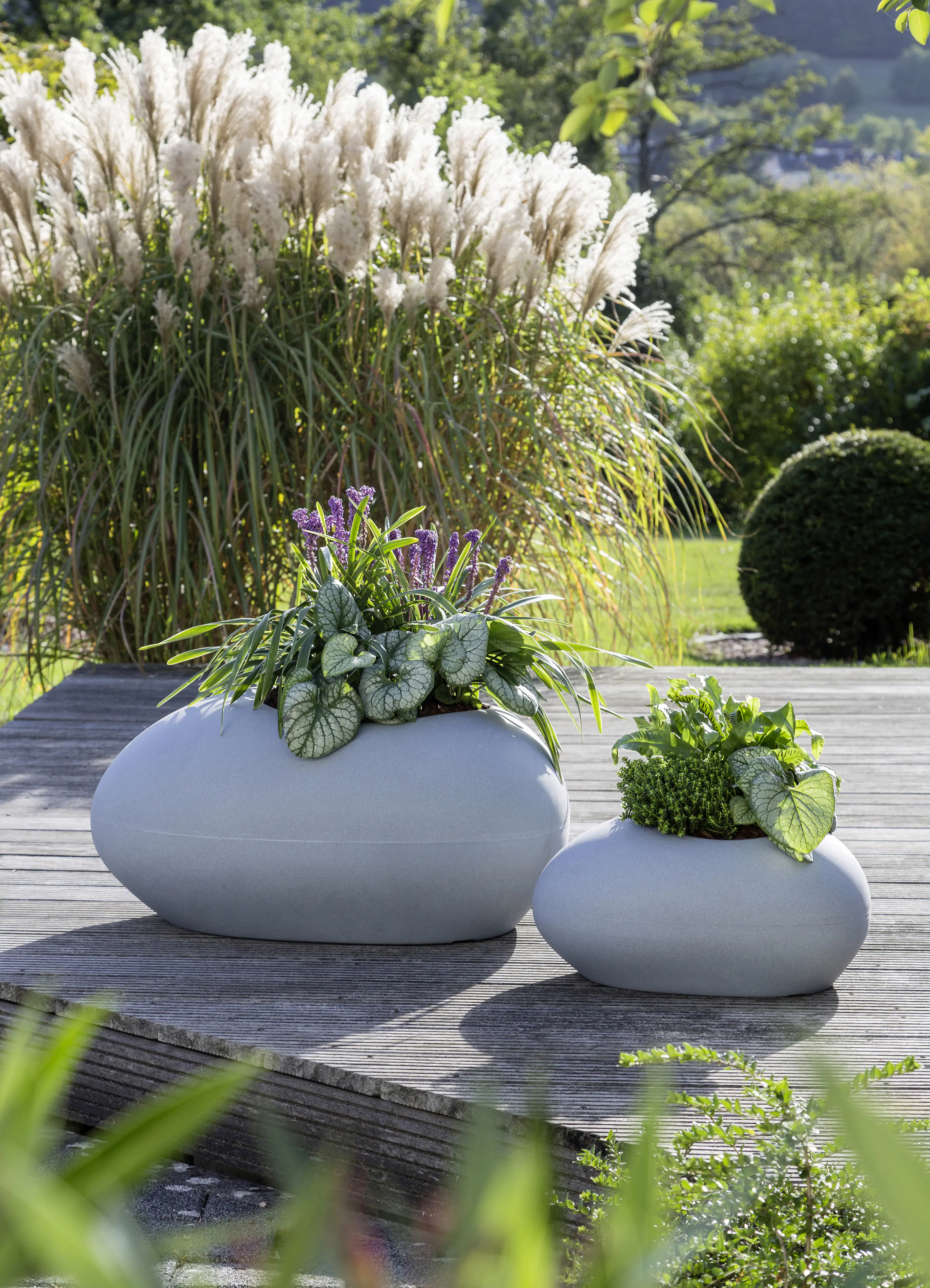 Scheurich Pflanzgefäß Flow Serie 280 granit grau Ø 73 cm Scheurich Pflanzgefäß Flow Serie 280 granit grau Ø 73 cm