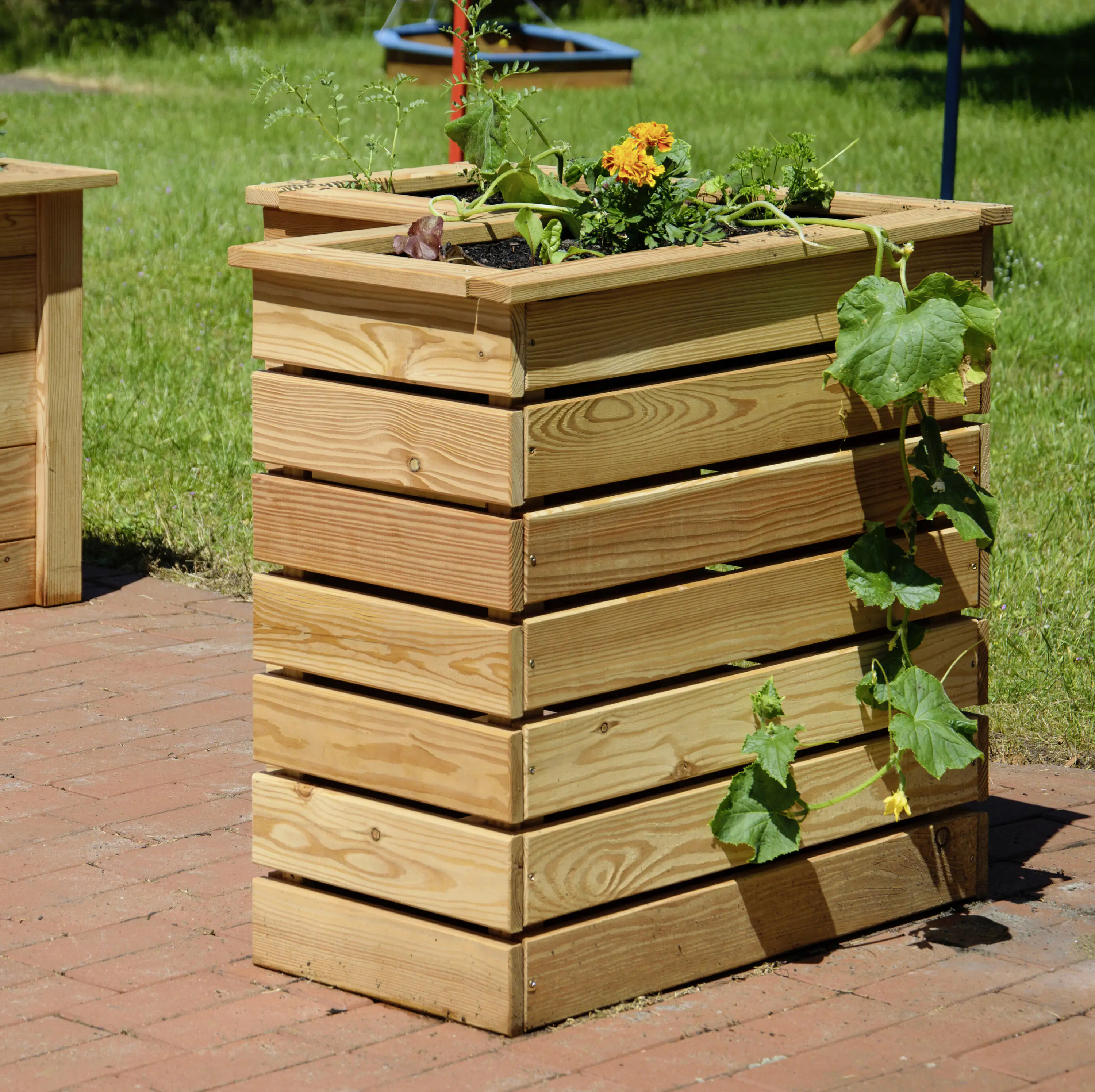 Dobar Eckhochbeet aus Douglasie 78 x 78 x 73 cm