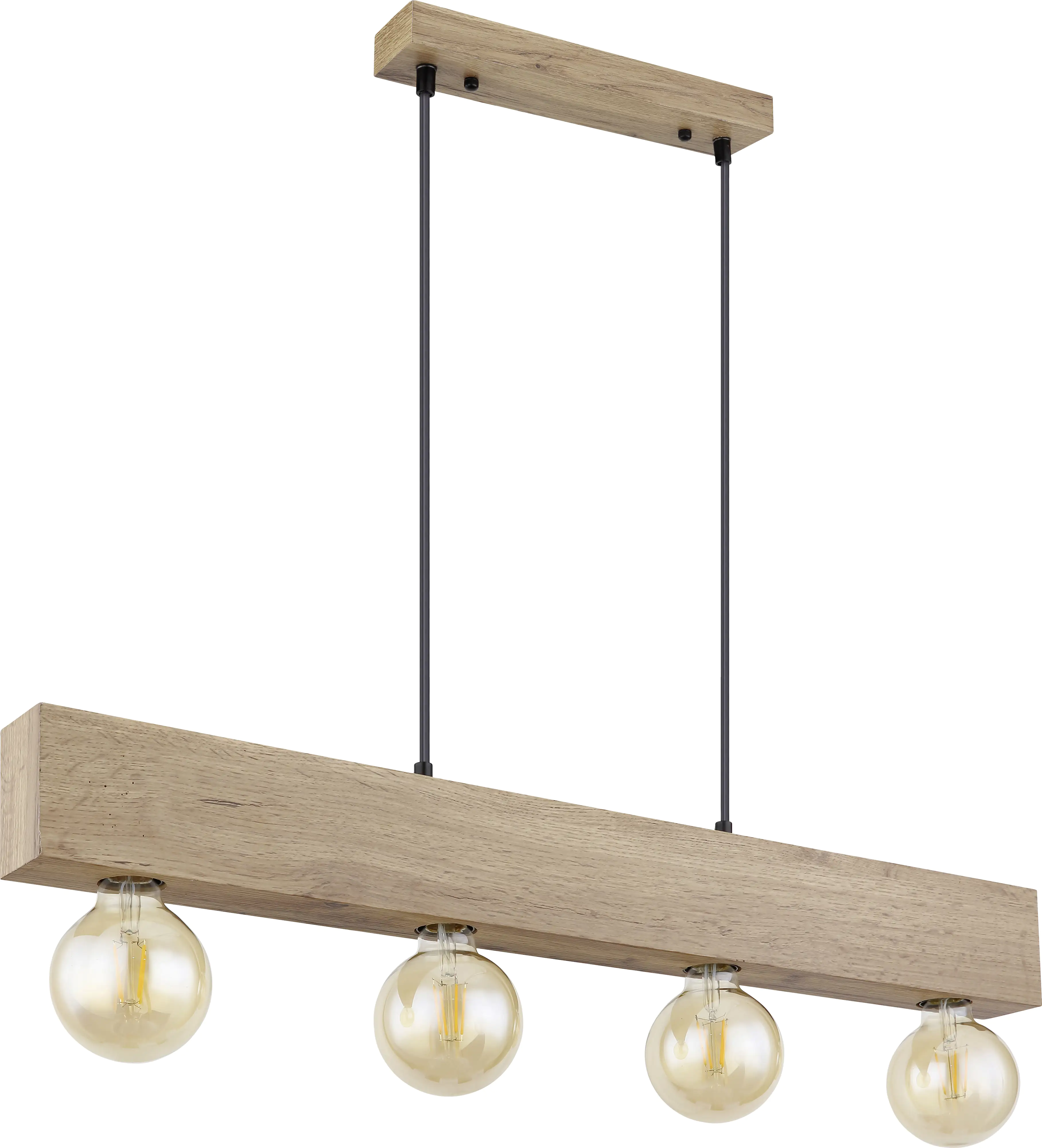 Globo Hängeleuchte Erna schwarz-braun 80 x 6 cm E27, max. 60 W Globo Hängeleuchte Erna schwarz-braun 80 x 6 cm E27, max. 60 W