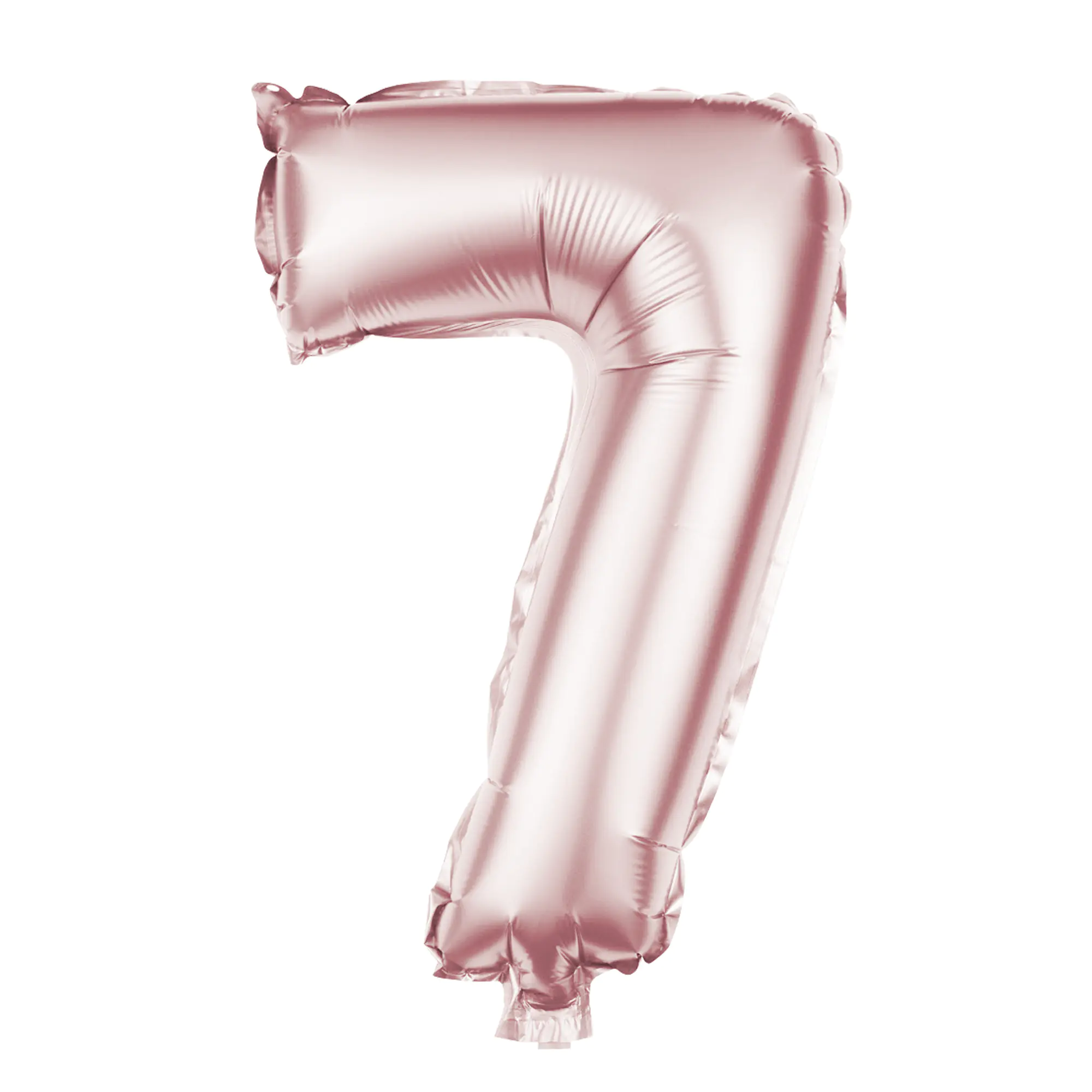 Folienballon Zahl 7 rosegold 100 cm
