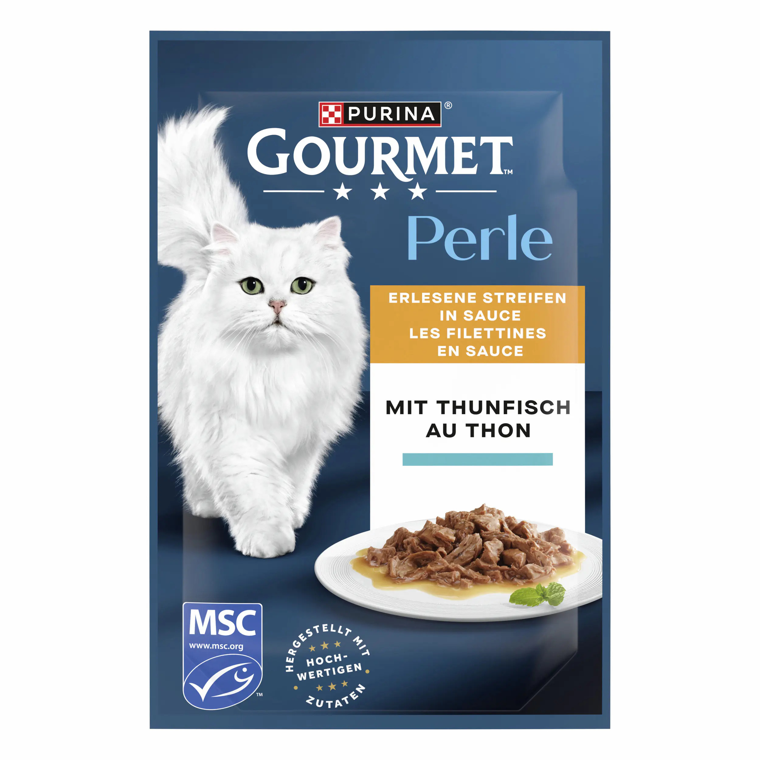 Gourmet Perle Erlesene Streifen mit Thunfisch 85 g