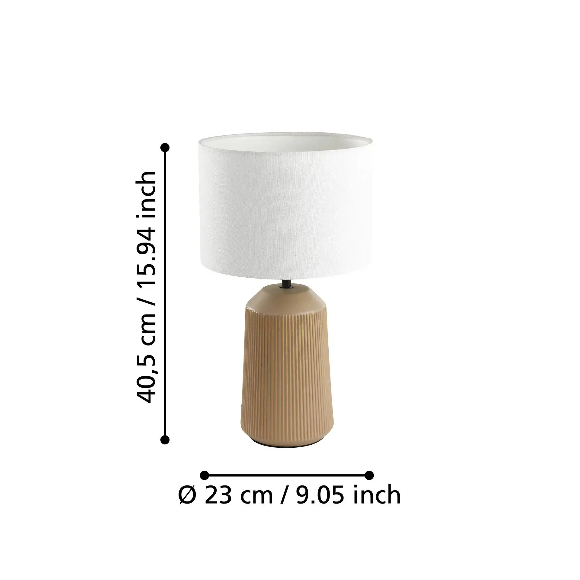 Eglo Tischlampe Capalbio 41 x 23 cm E27 sandfarben/weiß
