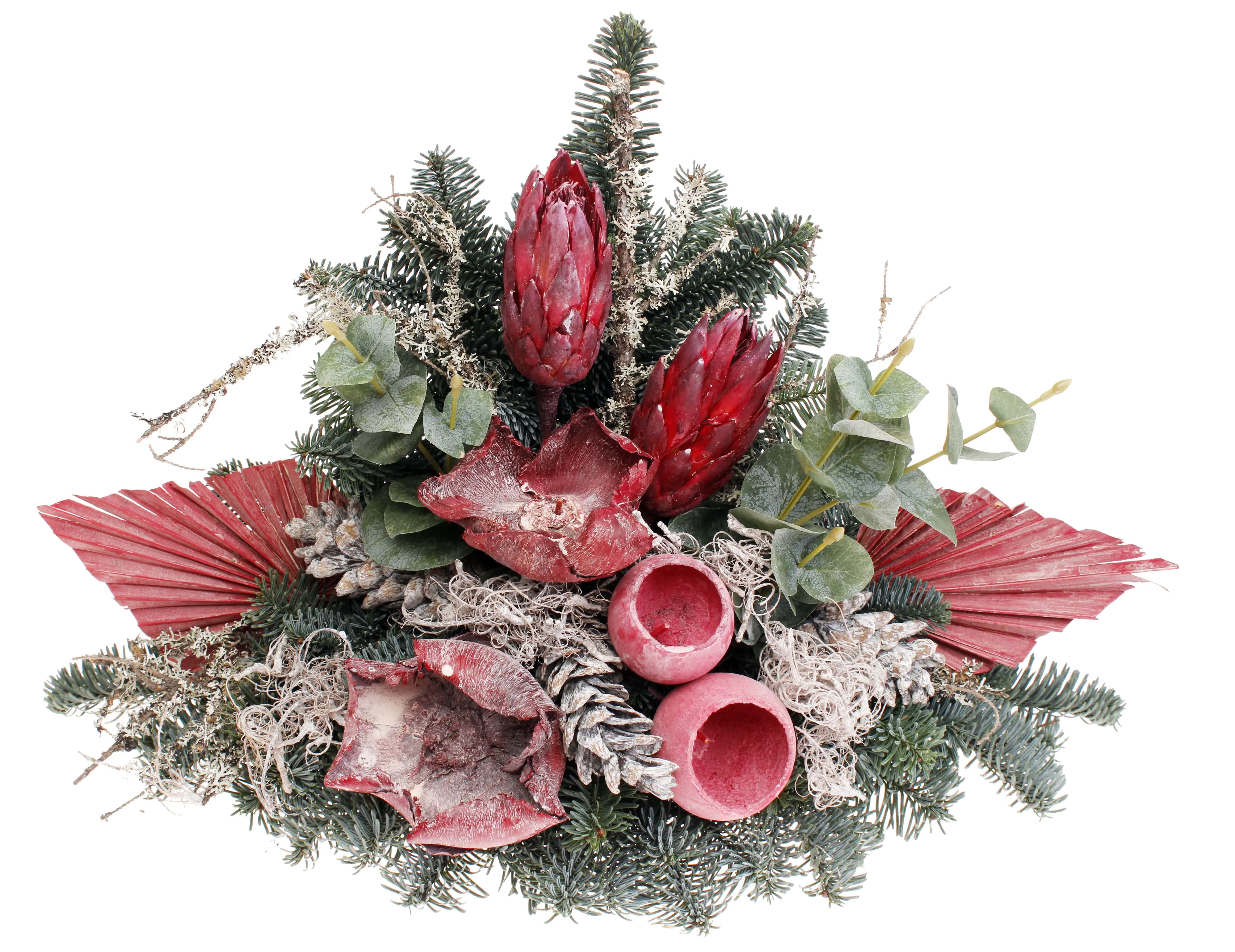 Grableger rot weiß dekoriert