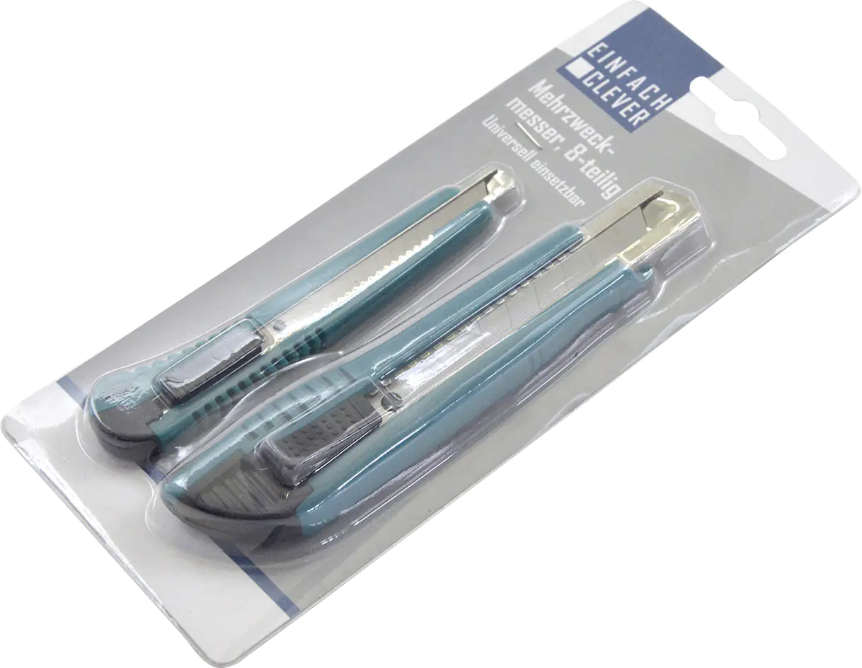 Nespoli Cutter-Set 6-teiliges mit 9 mm & 18 mm Abbrechmessern inkl. Ersatzklingen