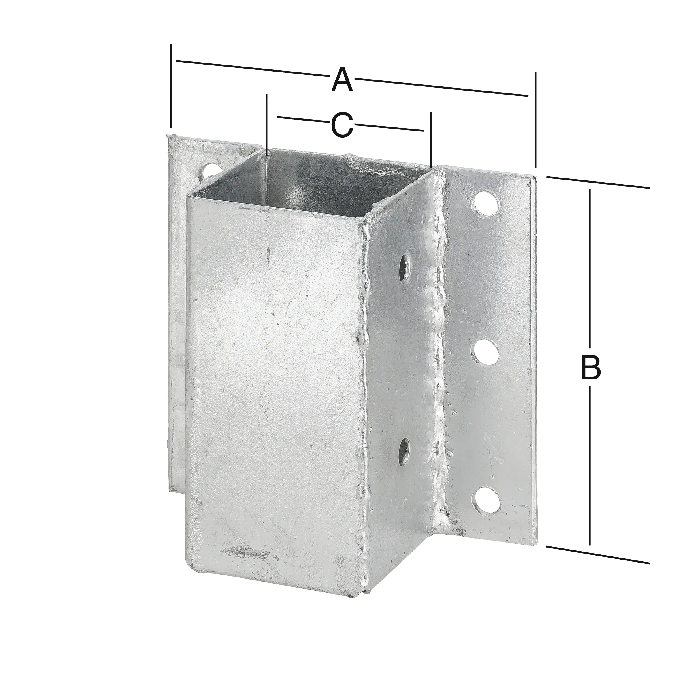 Vormann Anschraub Pfostenträger feuerverzinkt 175 x 148 x 91 mm Vormann Anschraub Pfostenträger feuerverzinkt 175 x 148 x 91 mm