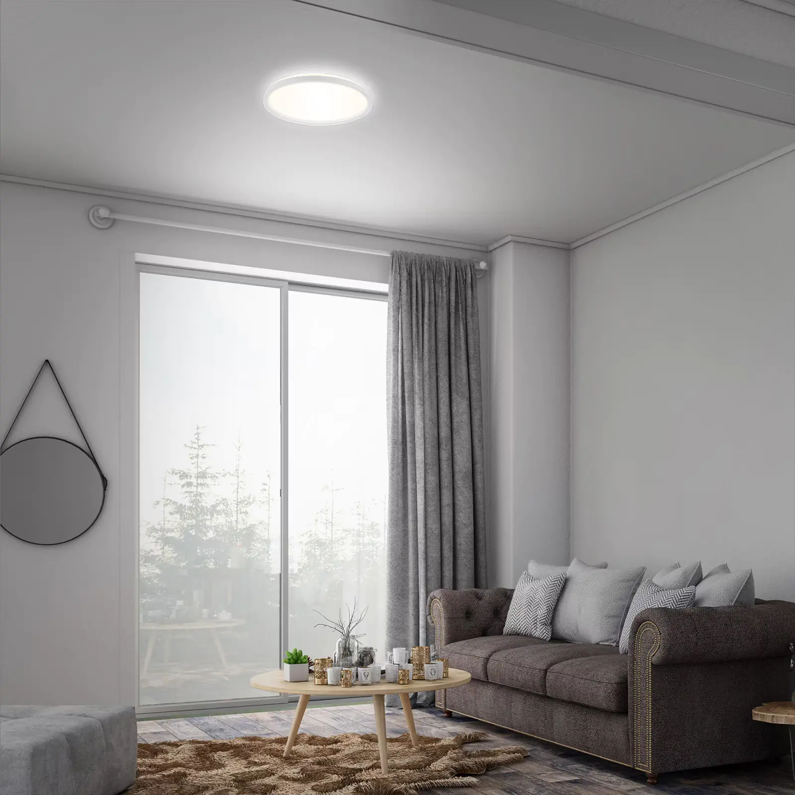 Briloner LED Panel Slim Ø 29,3 cm, weiß, utraflach CCT