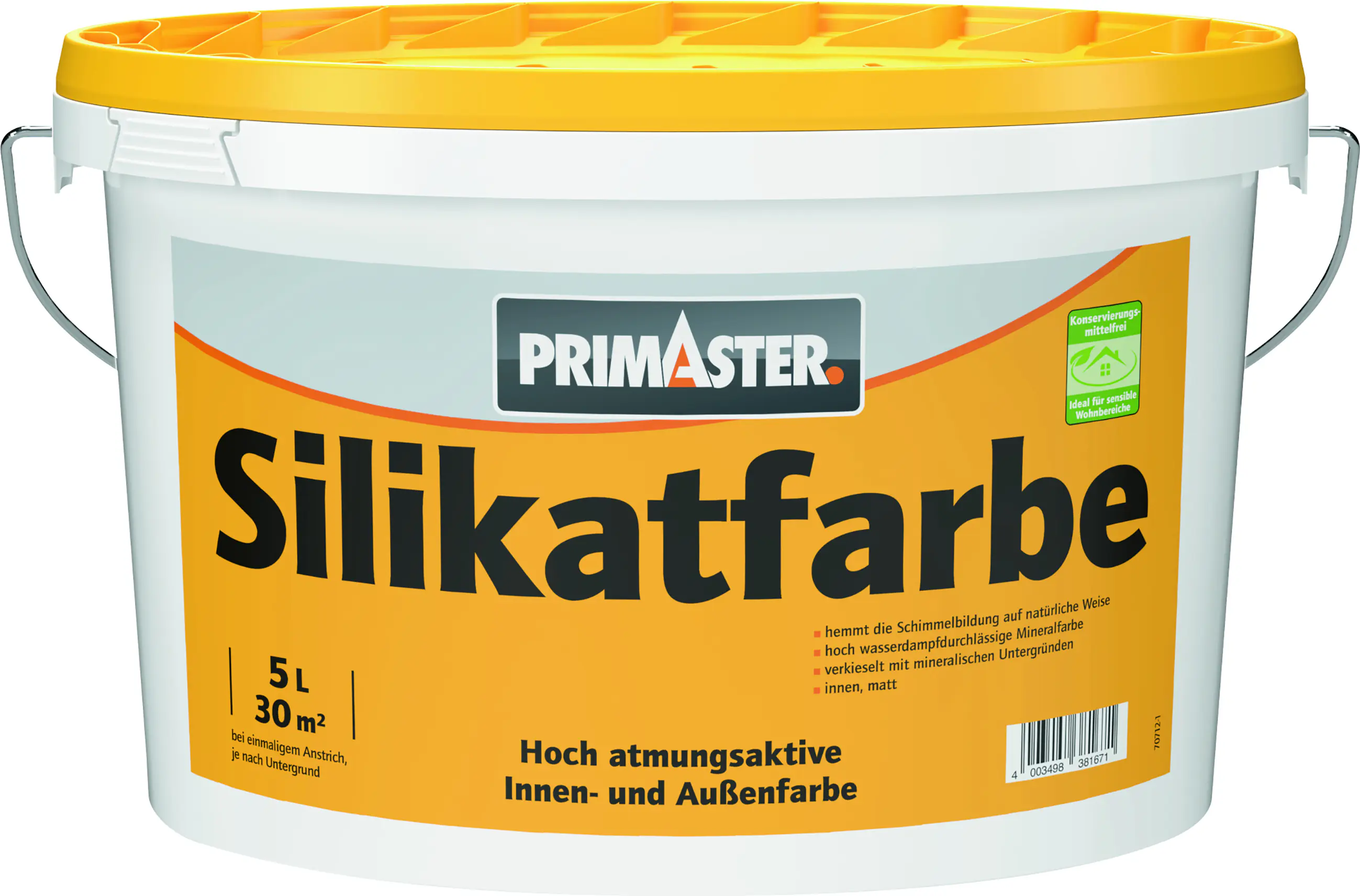 Primaster Silikatfarbe 5 L weiß stumpfmatt