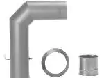 FireFix Ofenrohrset 90°, Ø 150 mm, hellgrau